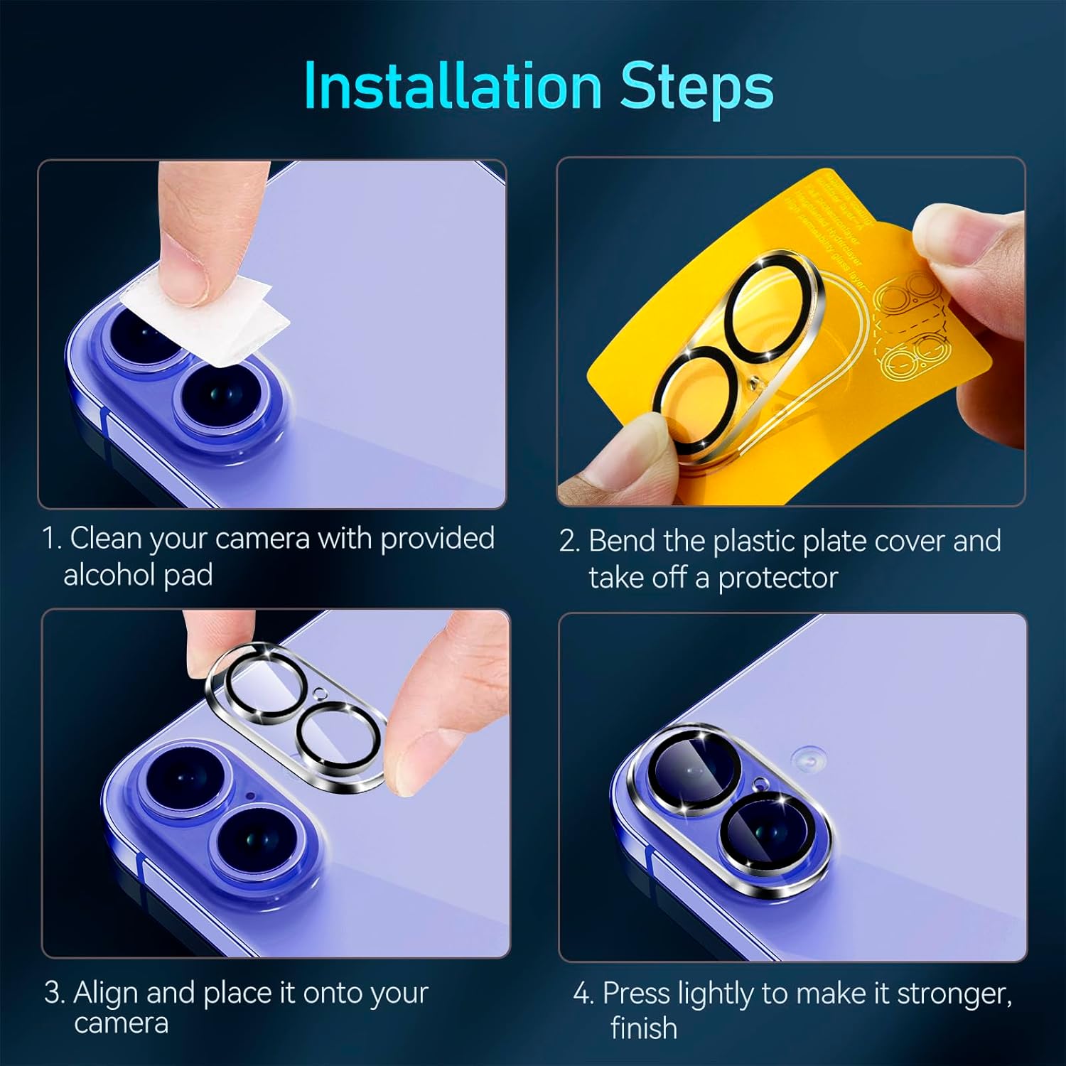 Apple iPhone 17 Camera Protector Lens Guard Tempered Glass Film