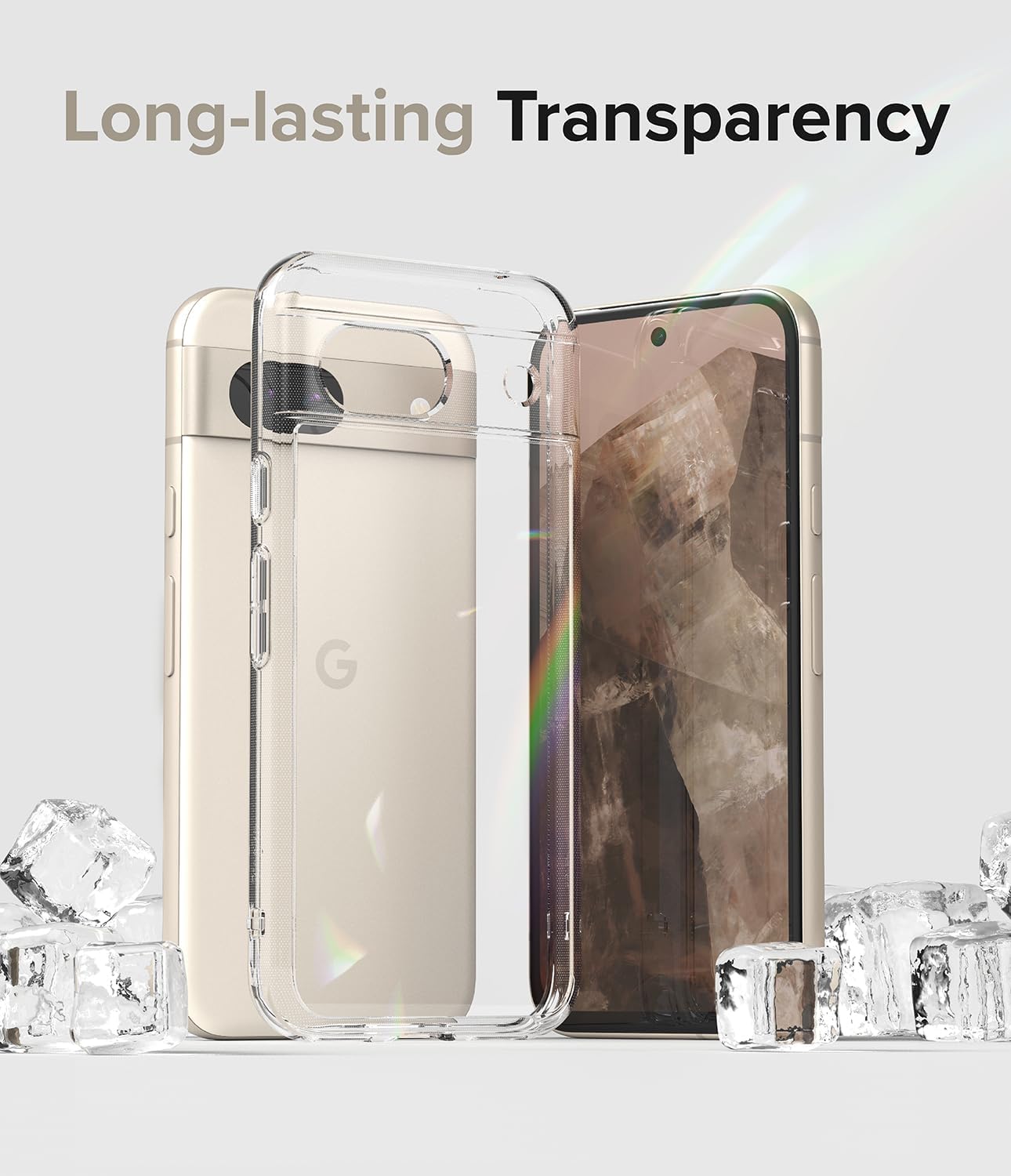 Google Pixel 8a Case Clear Gel Ultra Slim Soft Transparent Silicone Cover
