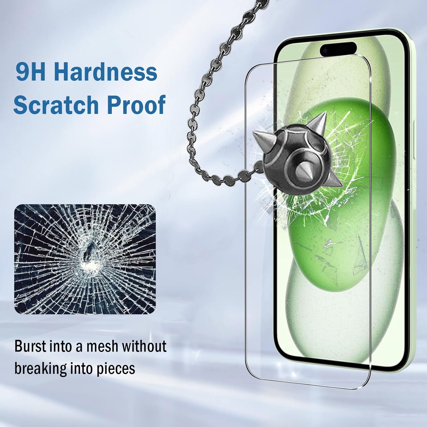 Apple iPhone 15 Pro (6.1) Clear Tempered Glass Screen Protector