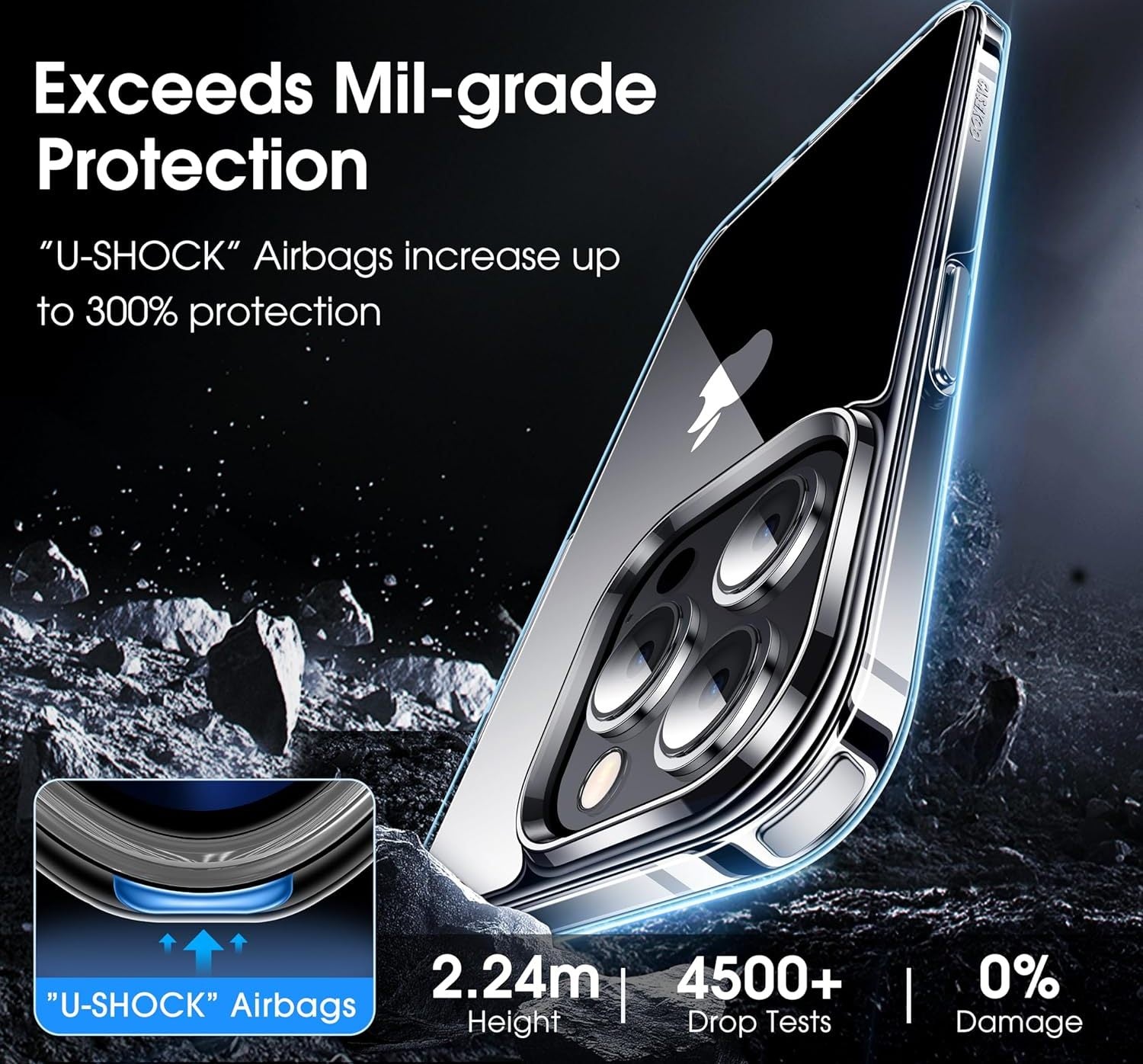 Apple iPhone 15 Pro Max (6.7) Gel Case Clear Ultra Slim Silicone