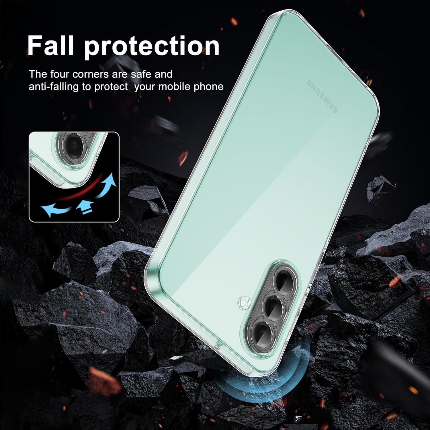 Samsung Galaxy A17 Clear Gel Case Cover With Glass Screen Protector