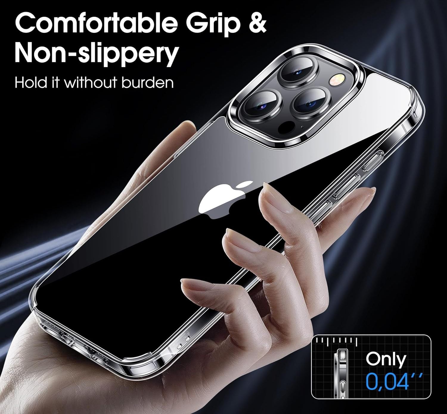 Apple iPhone 15 Pro Max (6.7) Gel Case Clear Ultra Slim Silicone