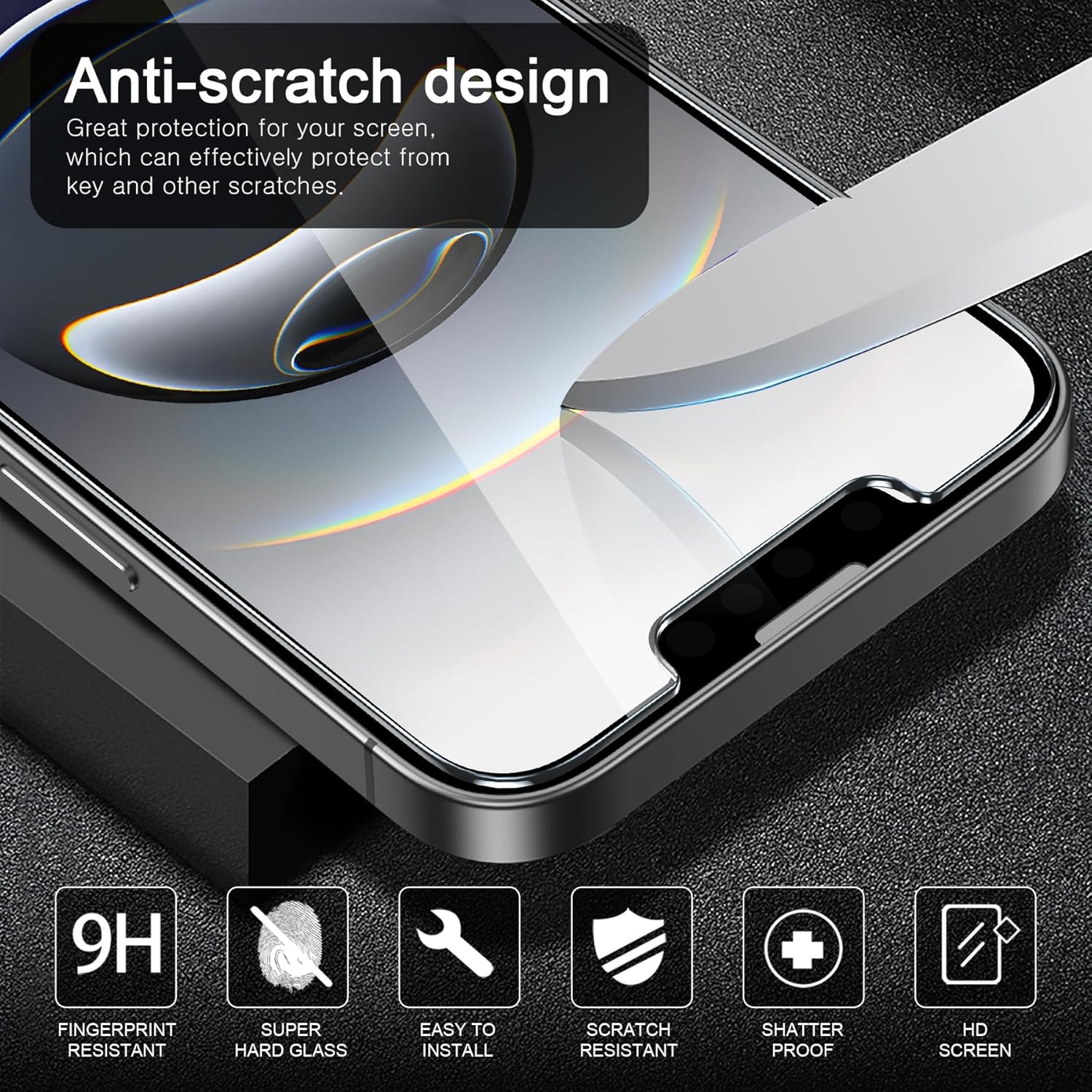 Apple iPhone 16e Clear Gel Anti Shock Bumper Case Cover With Glass Screen Protector