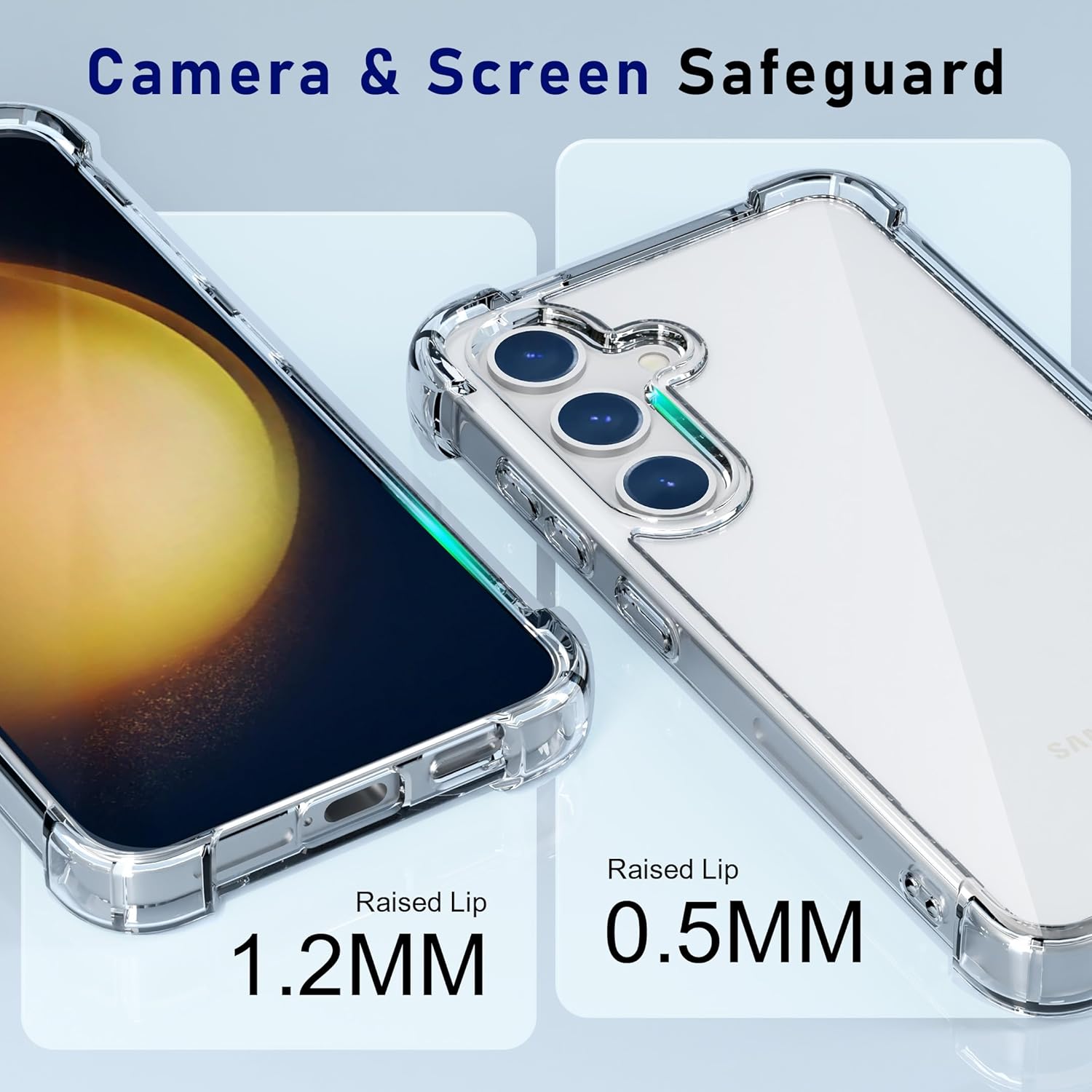 Samsung Galaxy S25 Case Clear Gel Transparent Anti-Shock Absorption Bumper Ultra Thin Cover
