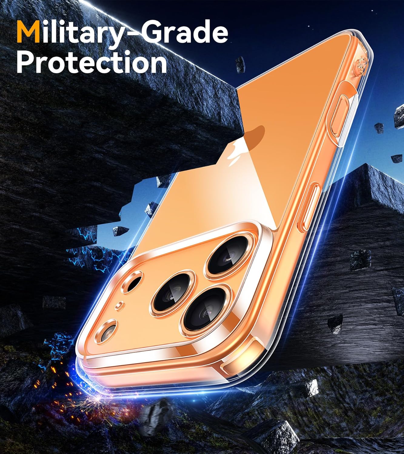 Apple iPhone 17 Pro Clear Gel Case Cover With Glass Screen Protector