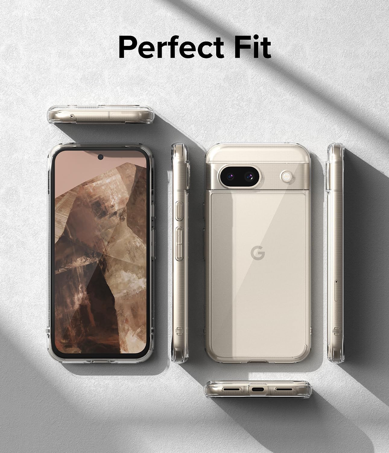 Google Pixel 8a Case Clear Gel Ultra Slim Soft Transparent Silicone Cover