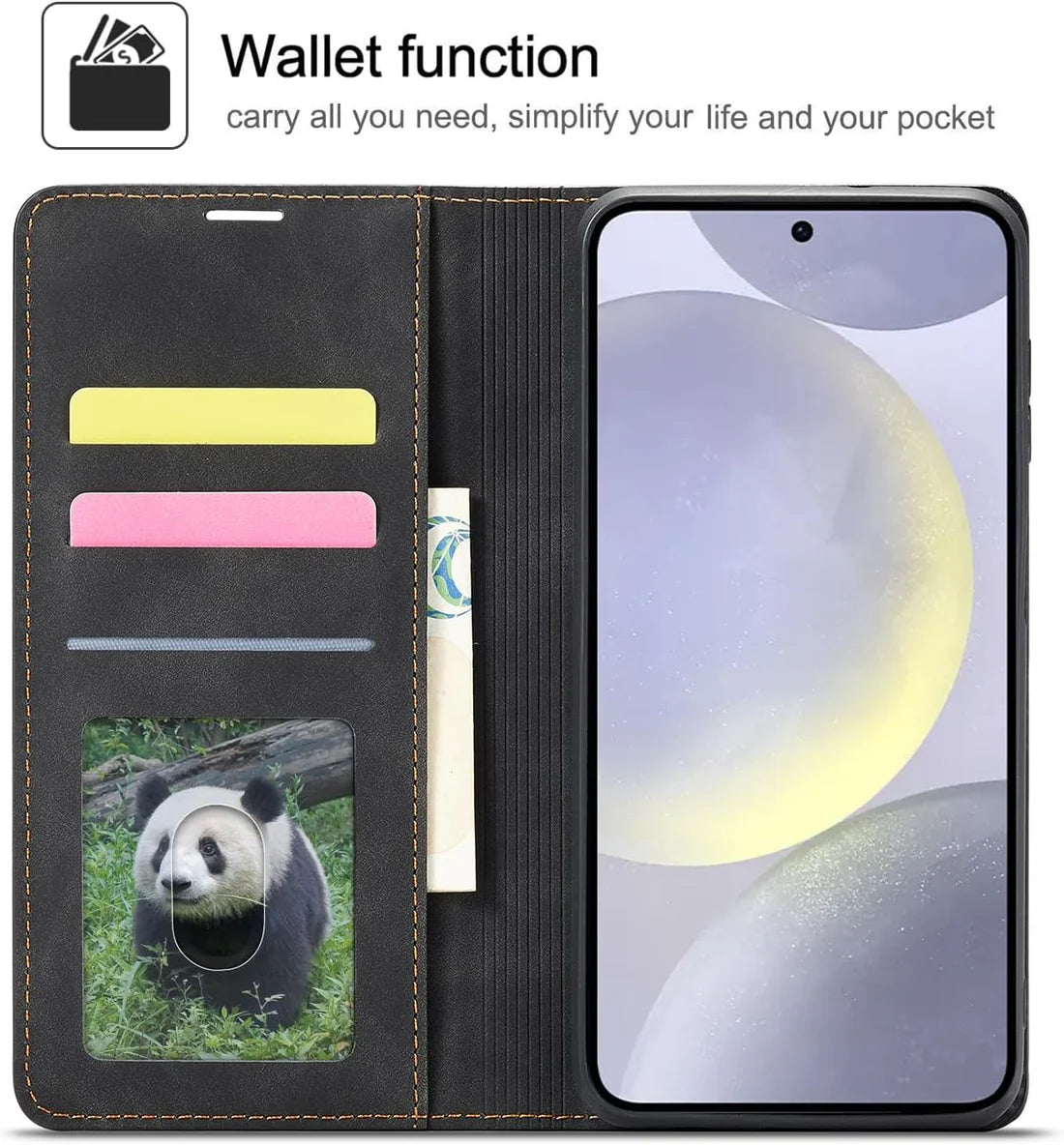 Samsung Galaxy S25 FE Flip Book Case Premium Leather Wallet Stand Phone Cover