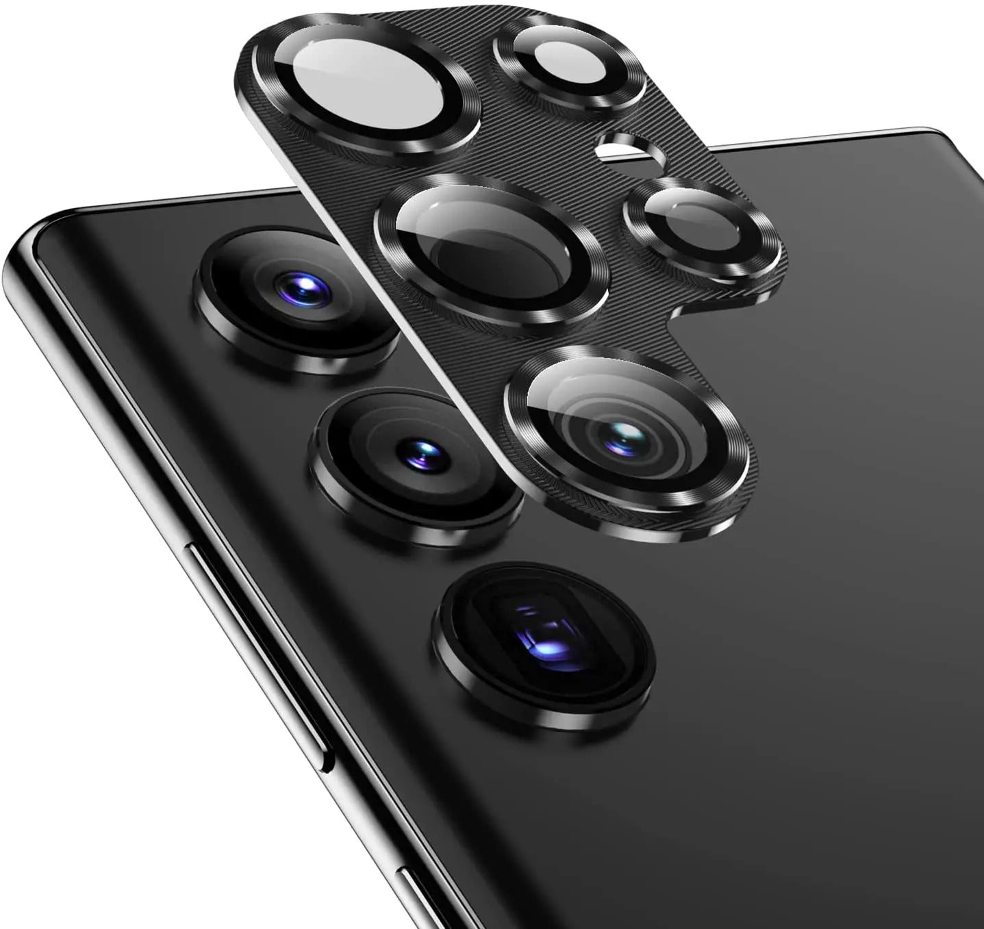 Samsung Galaxy S23 Ultra Camera Protector Lens Guard Tempered Glass Film Black