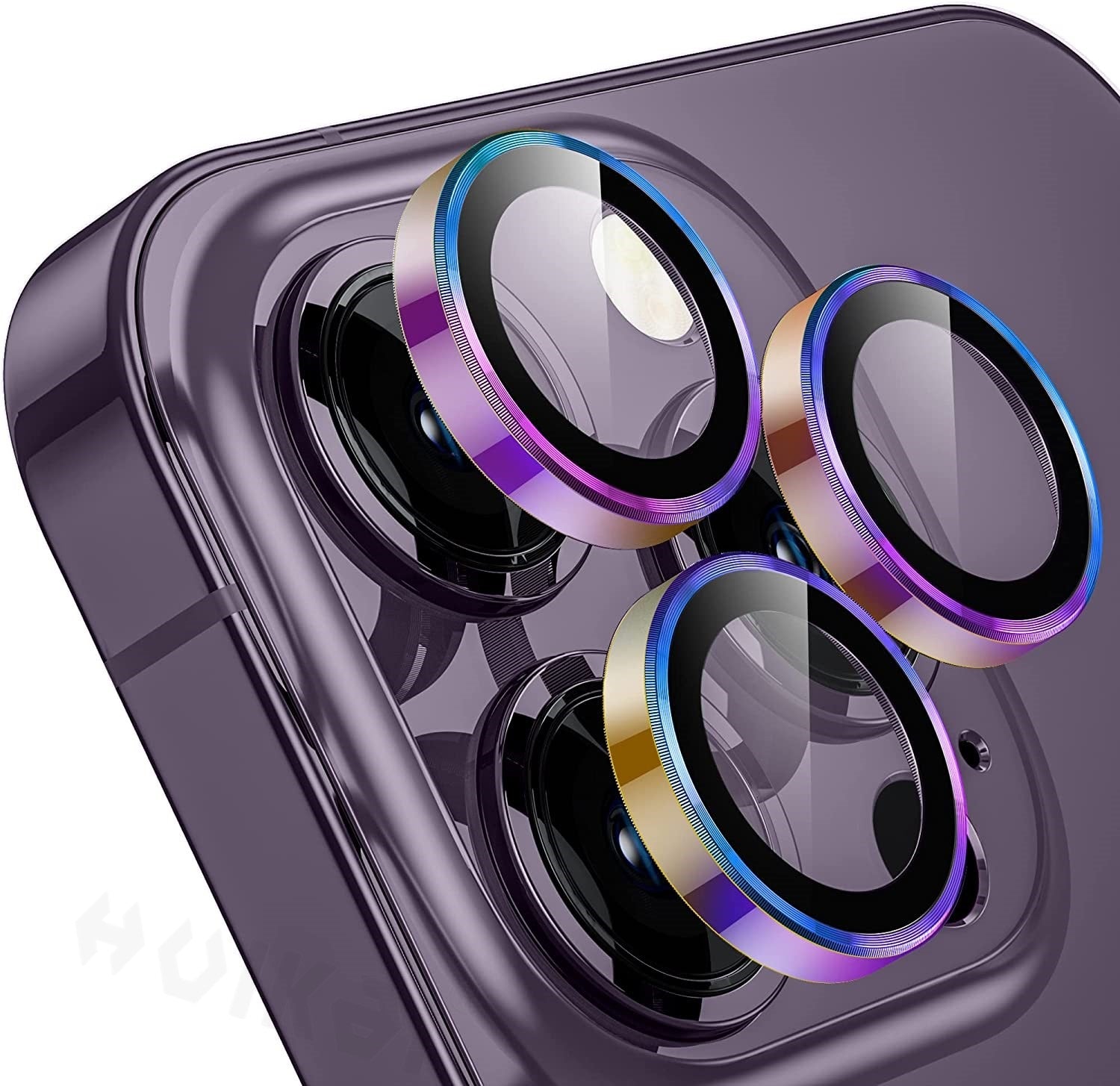 9H Tempered Glass Metal Camera Lens Protectors - iPhone 15 Pro - (3 Pack)