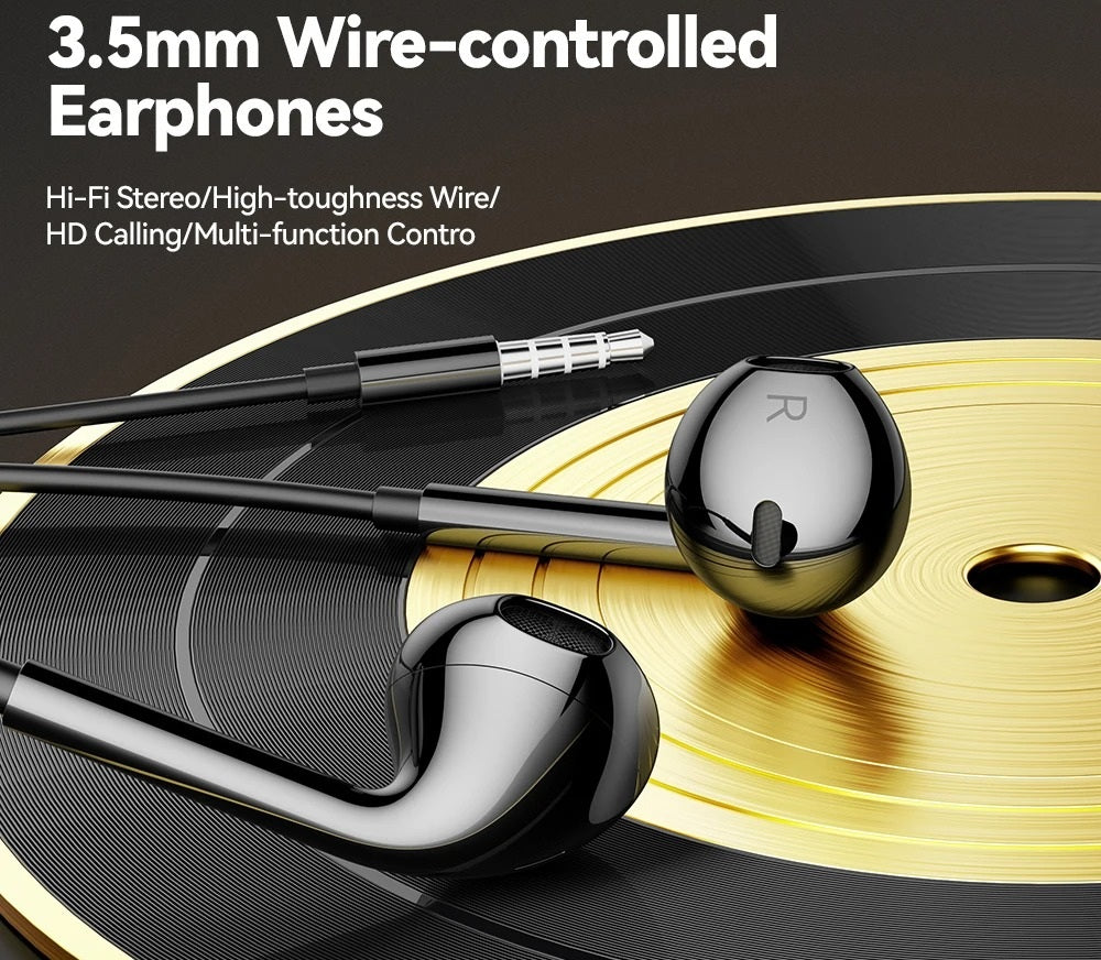 Samsung Galaxy Tab S6 Lite (2024/2022) Earphones Headphones In-Ear Built In with Mic Remote 3.5mm Jack