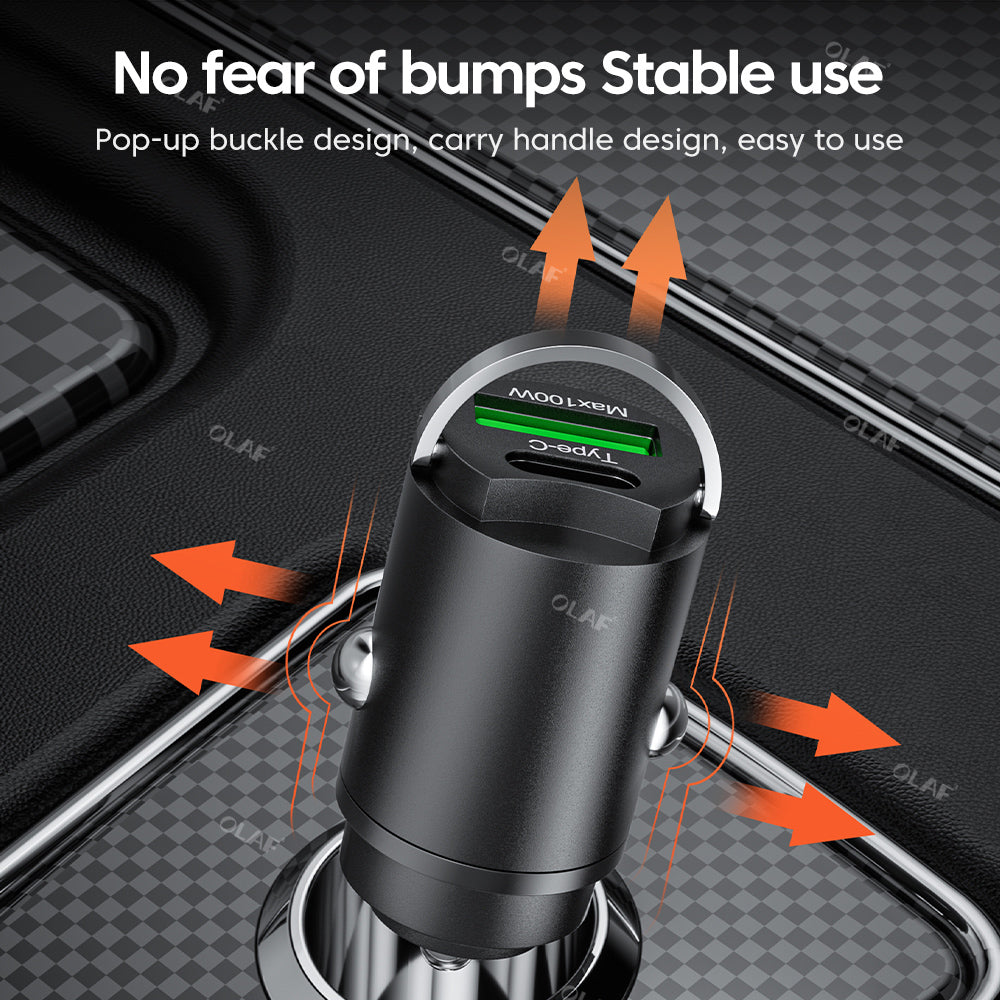 iPhone 17 USB-A & USB-C Dual Port Car Charger With Type C Charging USB Cable