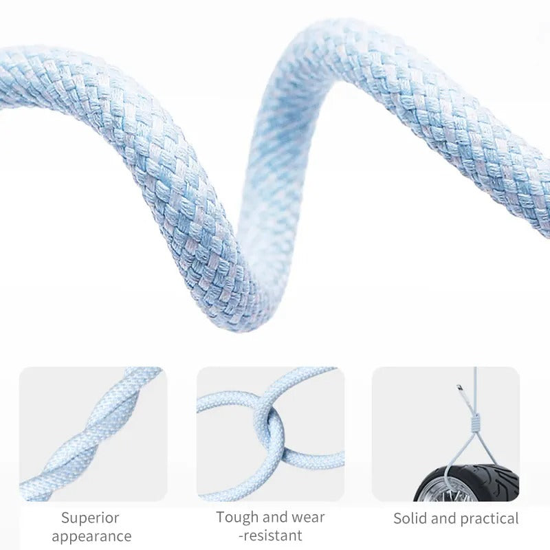 USB C to USB C Charging Fabric Braided Nylon Cable Super Fast Charge For iPhone 15