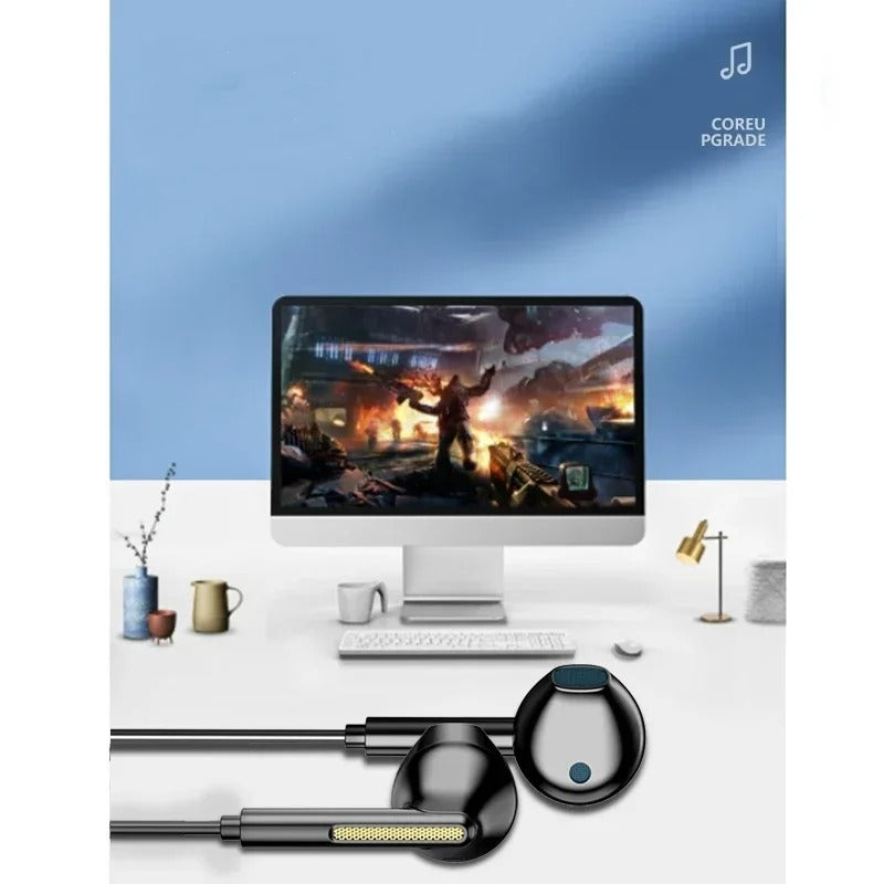 For Samsung Galaxy A15 3.5mm Jack Earphones Headphones In-Ear Built In with Mic Remote