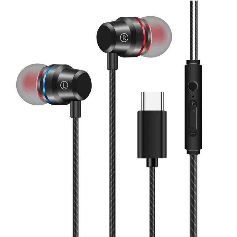 Apple iPad Air 2025 Earphones HIFI Bass Headset Type C In-Ear Built In with Mic Remote