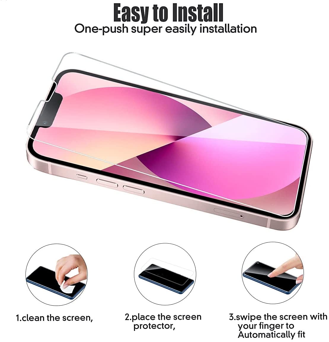 2 Pack Apple iPhone 14 (6.1) Clear Tempered Glass Screen Protector - SmartPhoneGadgetUK