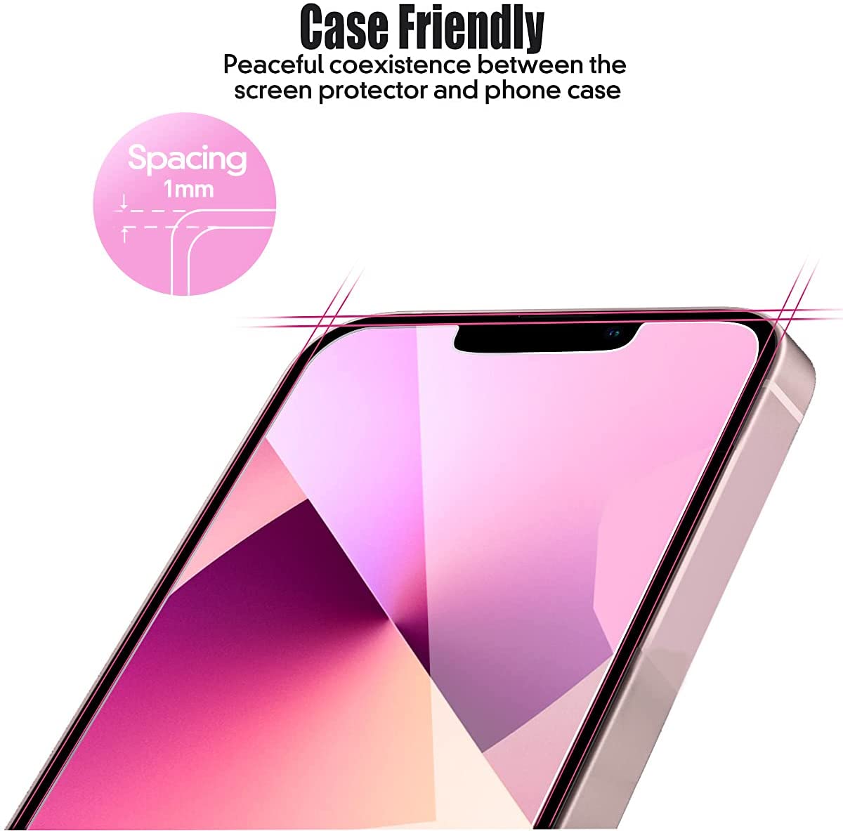 2 Pack Apple iPhone 14 (6.1) Clear Tempered Glass Screen Protector - SmartPhoneGadgetUK