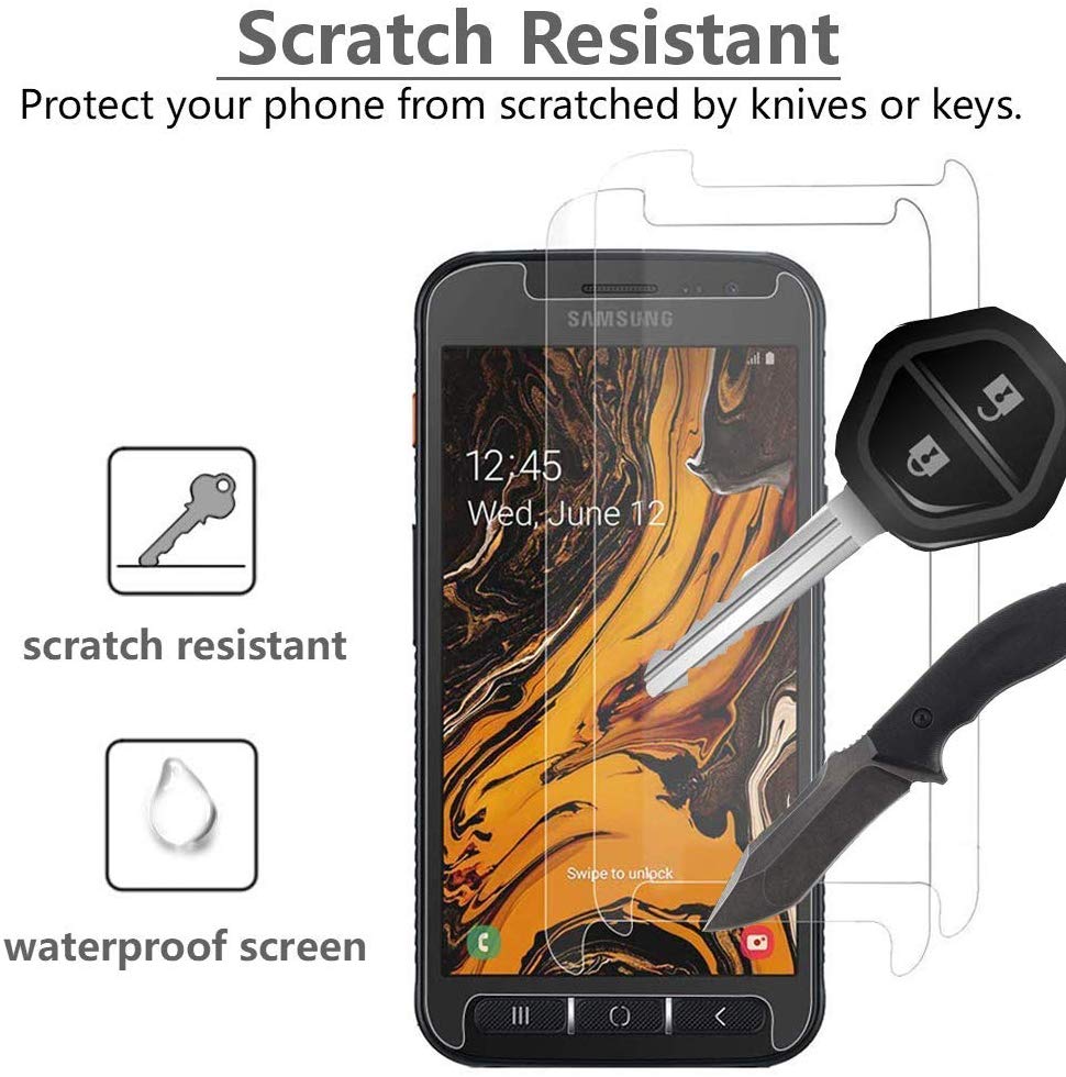 2 Pack Samsung Galaxy Xcover 4S Clear Tempered Glass Screen Protector - SmartPhoneGadgetUK