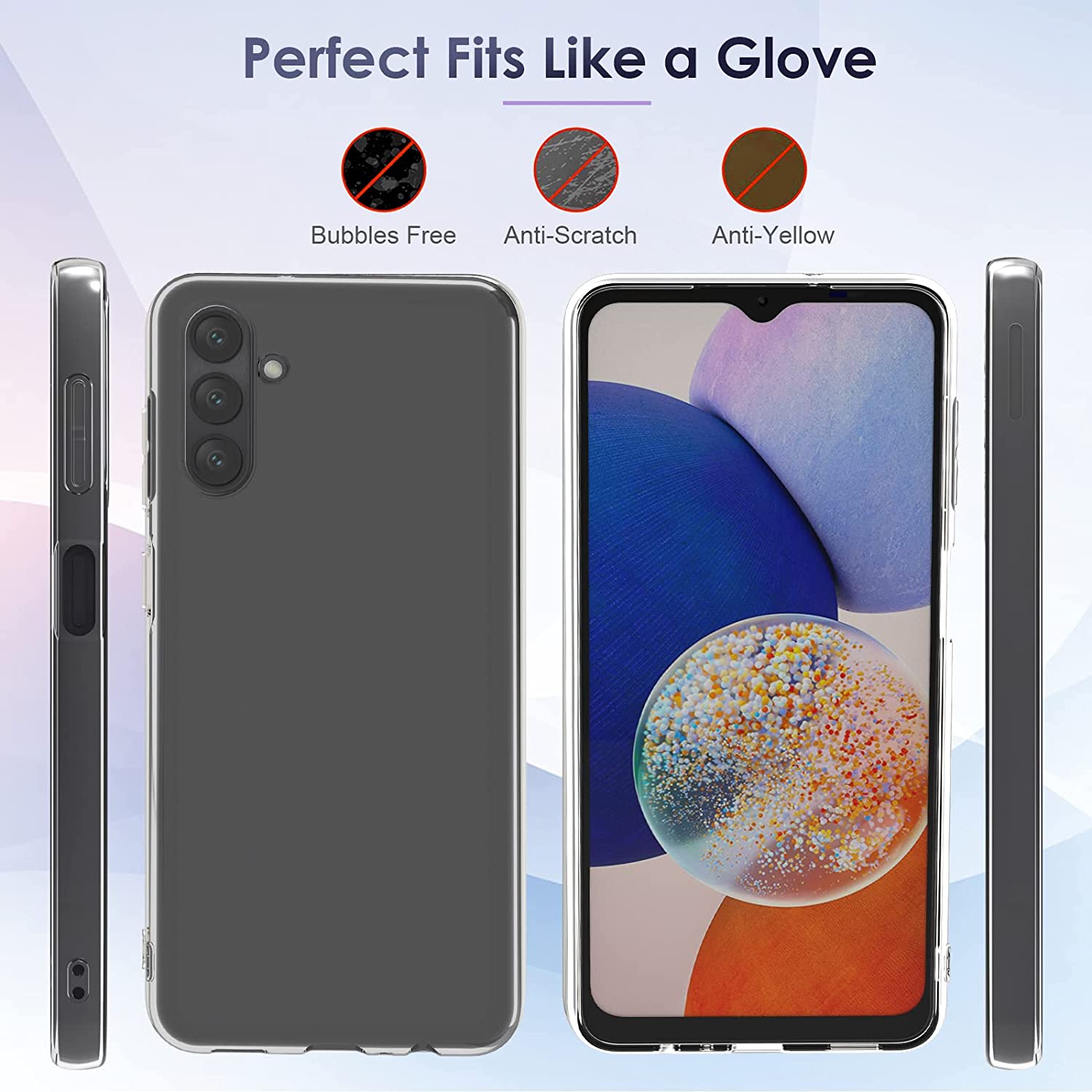 Samsung Galaxy A14 Case Gel Soft Transparent TPU Clear Ultra Slim Silicone