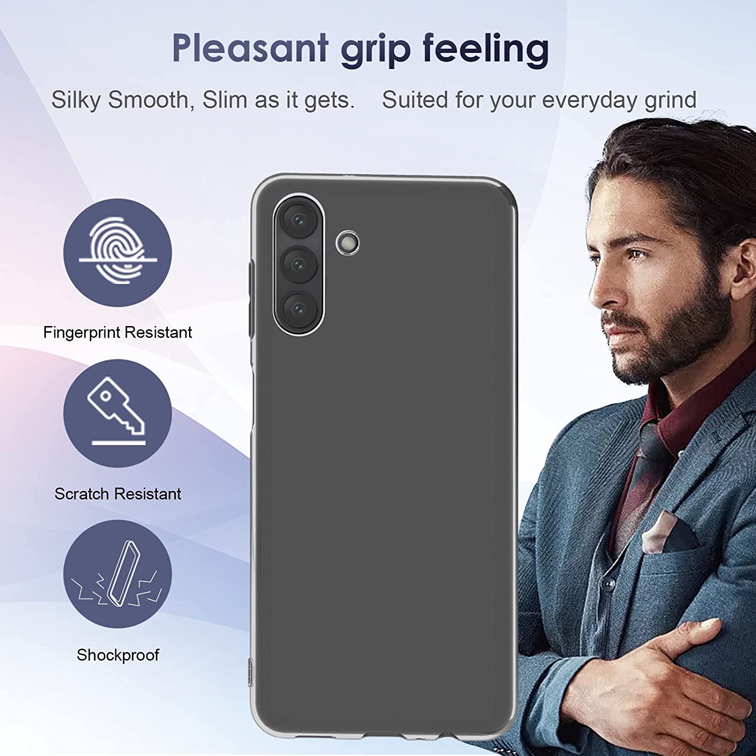 Samsung Galaxy A14 Case Gel Soft Transparent TPU Clear Ultra Slim Silicone