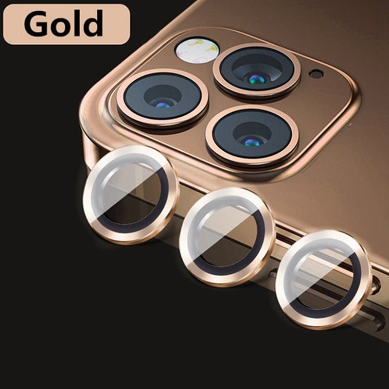 9H Tempered Glass Metal Camera Lens Protectors - iPhone 13 (6.1) - (2 Pack) - SmartPhoneGadgetUK
