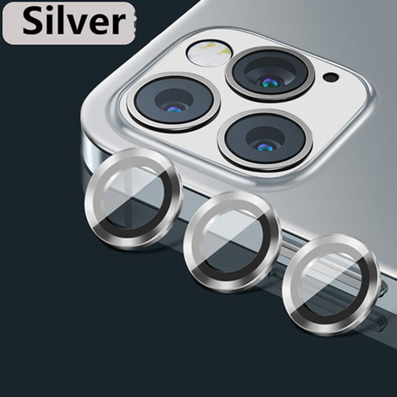 9H Tempered Glass Metal Camera Lens Protectors - iPhone 13 Pro (6.1) - (3 Pack) - SmartPhoneGadgetUK