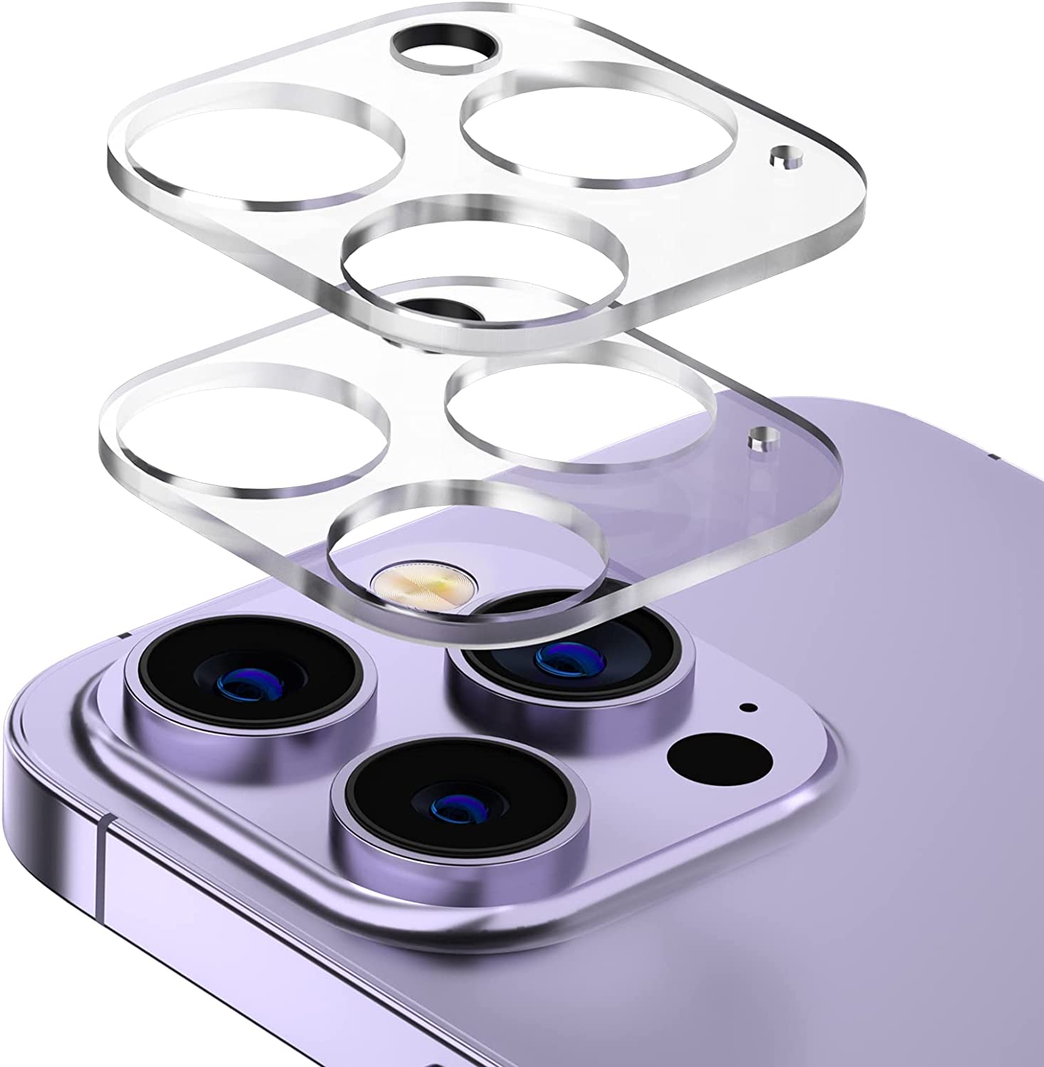 Apple iPhone 14 Pro Max (6.7) Camera Protector Lens Tempered Glass Film - SmartPhoneGadgetUK