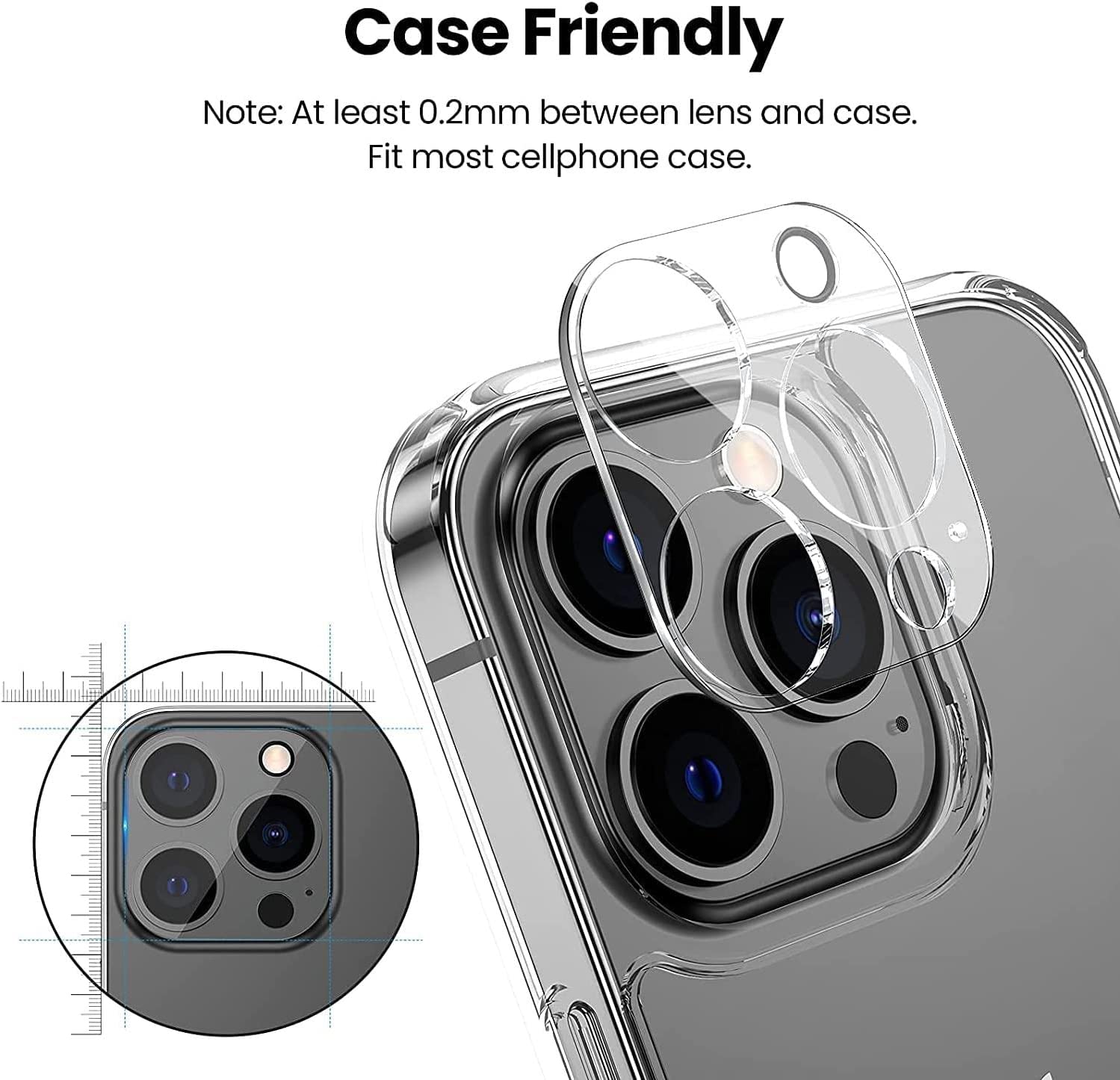 Apple iPhone 14 Pro Max (6.7) Camera Protector Lens Tempered Glass Film - SmartPhoneGadgetUK