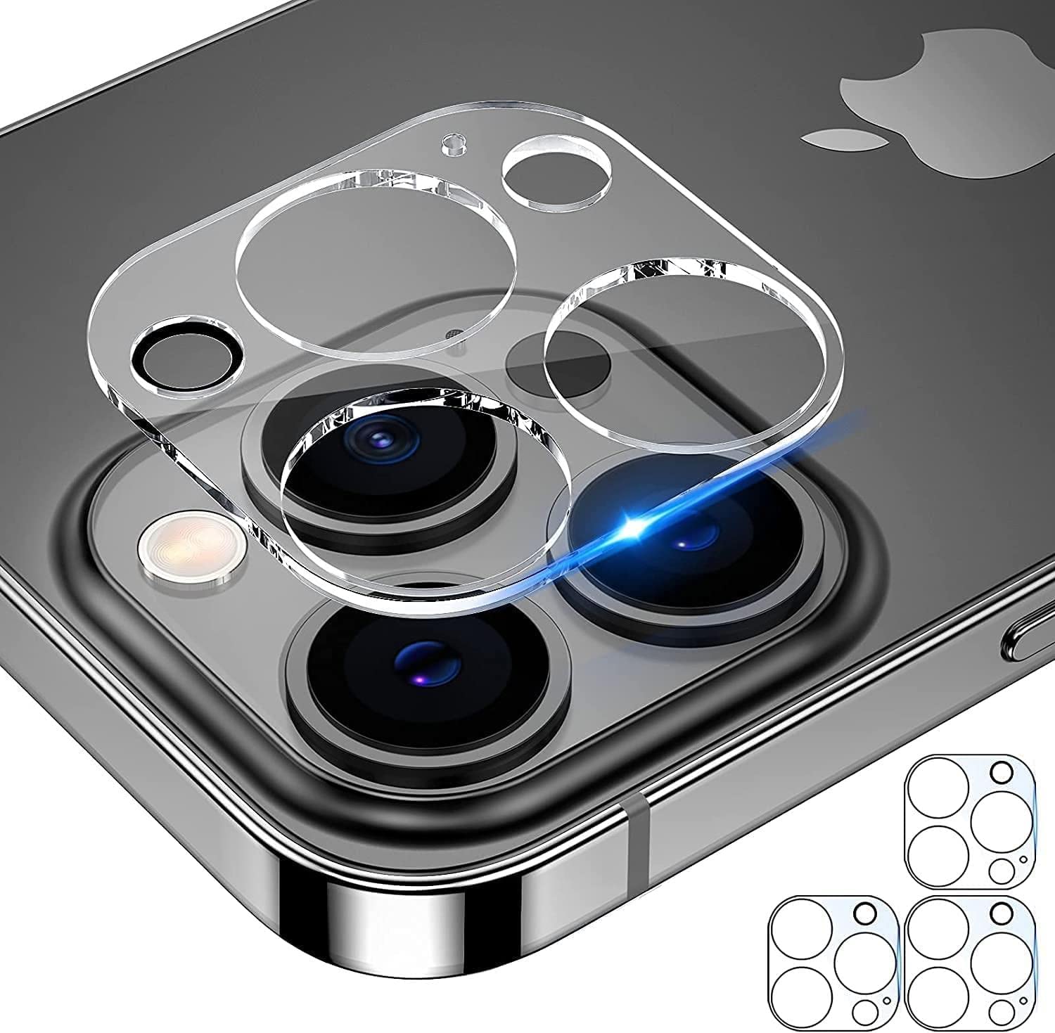 Apple iPhone 14 Pro Max (6.7) Camera Protector Lens Tempered Glass Film - SmartPhoneGadgetUK