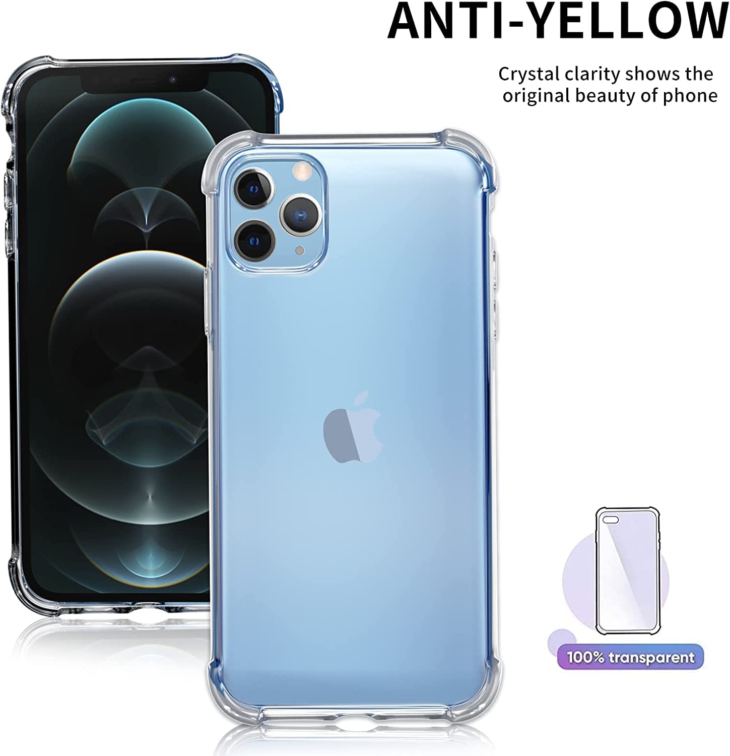 Apple iPhone 14 Pro Max (6.7) Gel Case Clear Transparent Anti-Shock Absorption Bumper Ultra Thin Cover - SmartPhoneGadgetUK