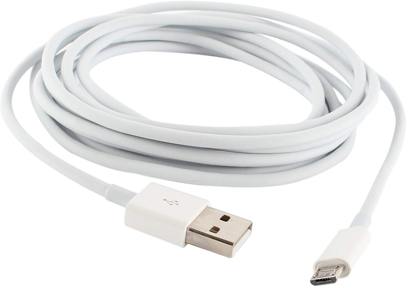Motorola Moto G8 Power Lite 3M USB to Micro USB Charging Cable Charger Lead White - 3M - SmartPhoneGadgetUK