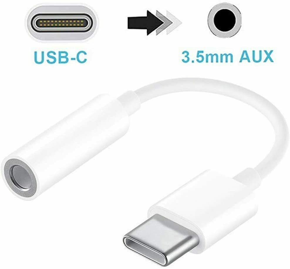 Samsung Galaxy S20 - Type C To 3.5 MM Jack Aux Headphone Adapter Audio Cable - SmartPhoneGadgetUK