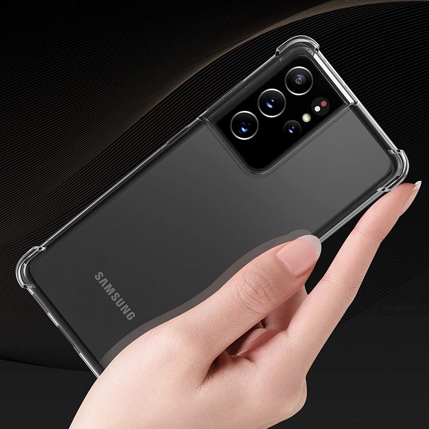 Samsung Galaxy S21 Ultra Gel Case Clear Transparent Shock Absorption Shockproof Cover - SmartPhoneGadgetUK