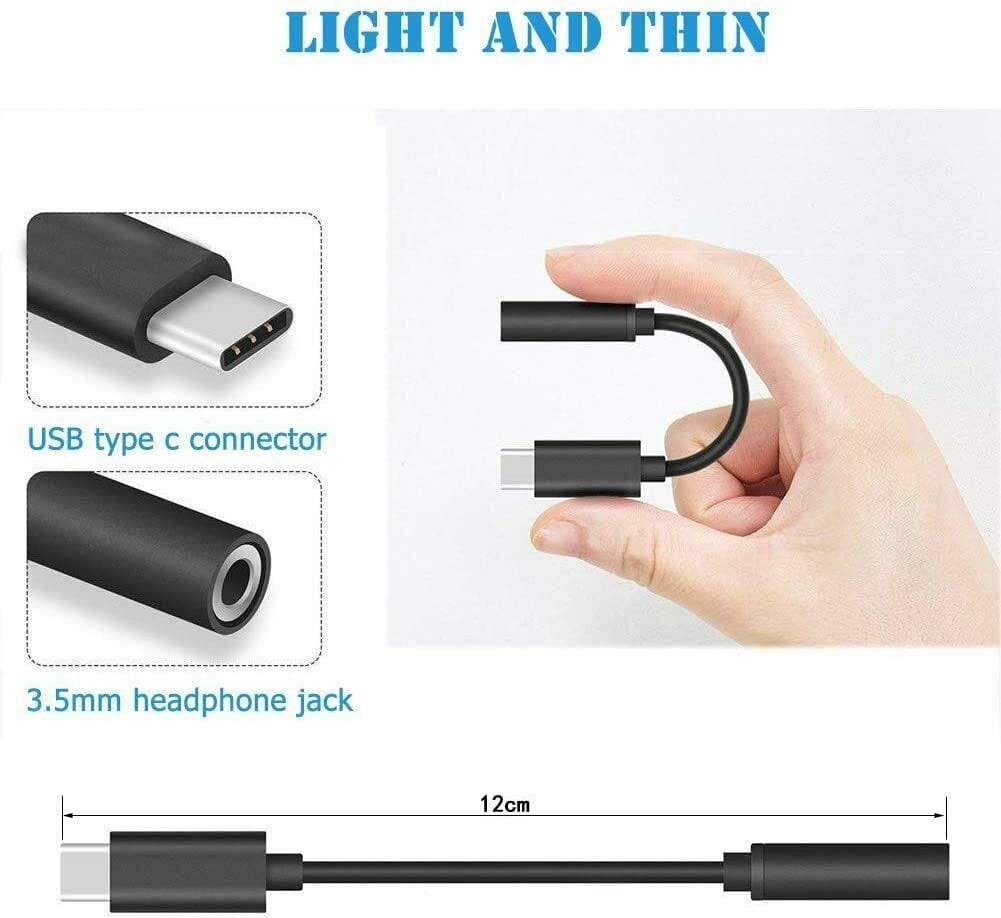 Samsung Galaxy S22 5G - Type C To 3.5 MM Jack Aux Headphone Adapter Audio Cable - SmartPhoneGadgetUK