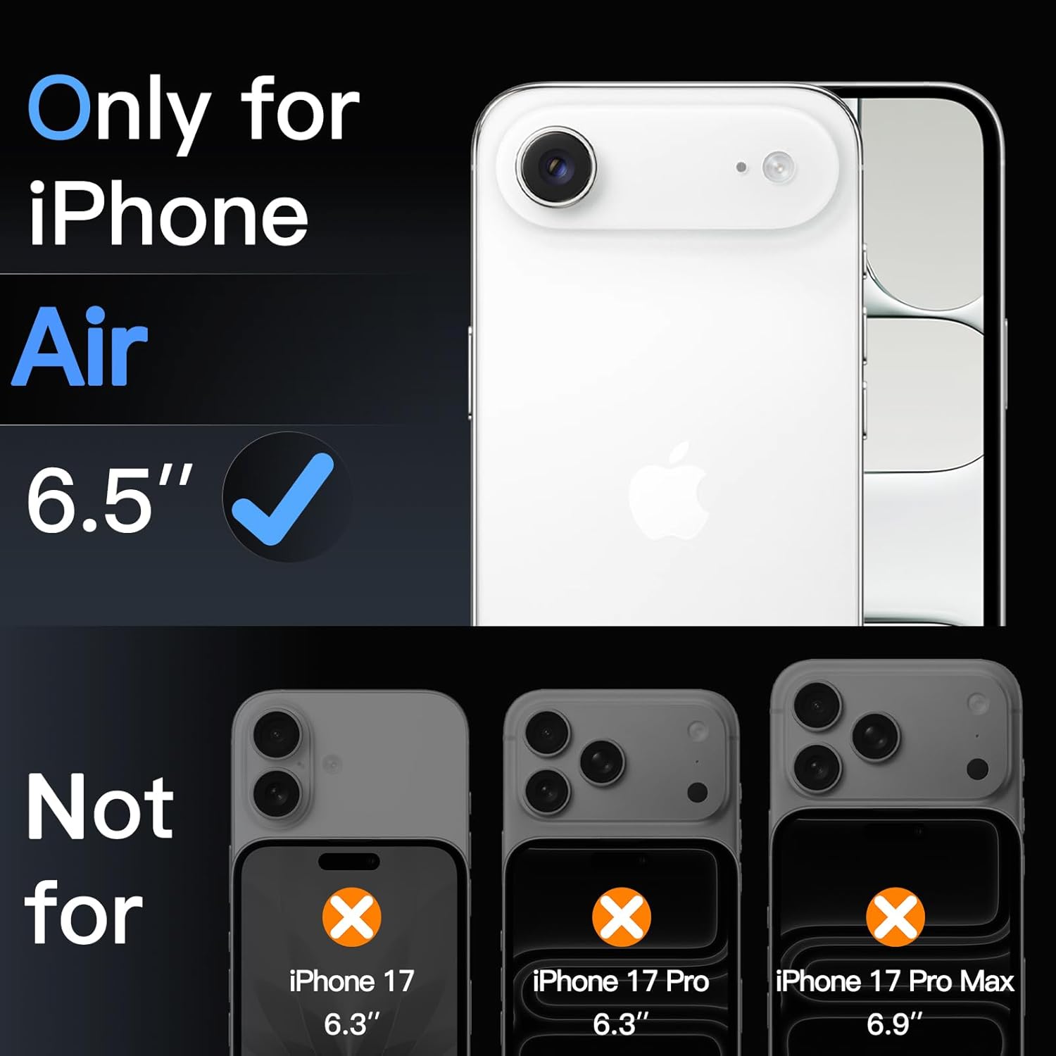 Apple iPhone Air Camera Protector Lens Guard Tempered Glass Film