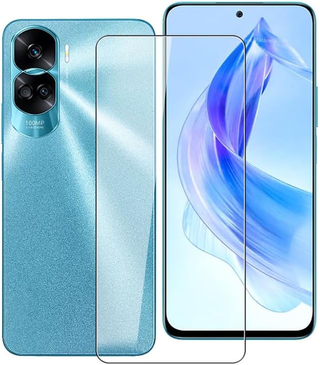 Honor 90 Lite Clear Gel Case Cover With Glass Screen Protector