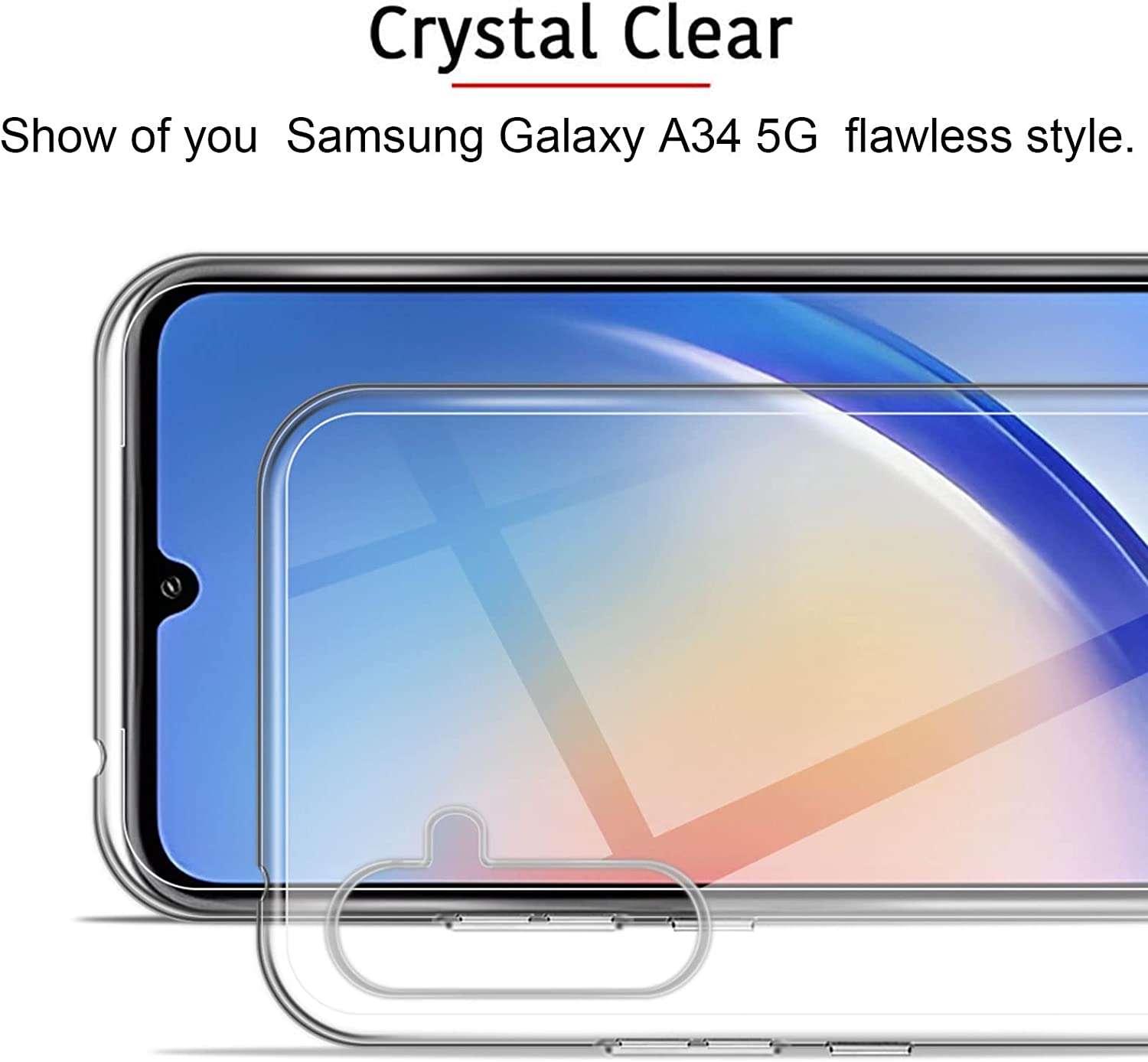 Samsung Galaxy A34 5G Gel TPU Clear Case Ultra Slim Soft Transparent Silicone Cover