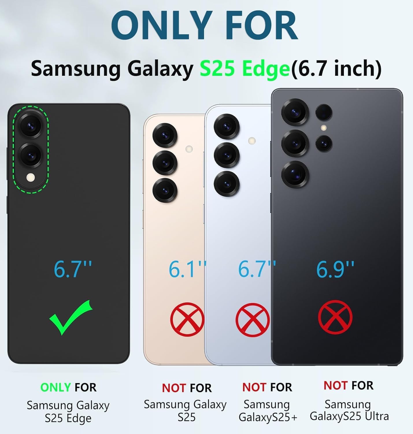 Samsung Galaxy S25 Edge Case Carbon Fiber Thin Shockproof Cover - Black