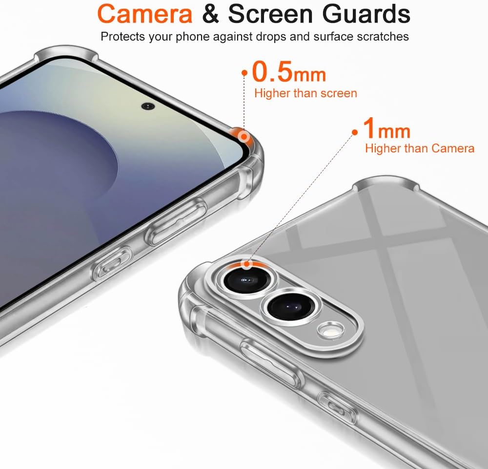 Samsung Galaxy S25 Edge Case Clear Gel Reinforced Corners Cover