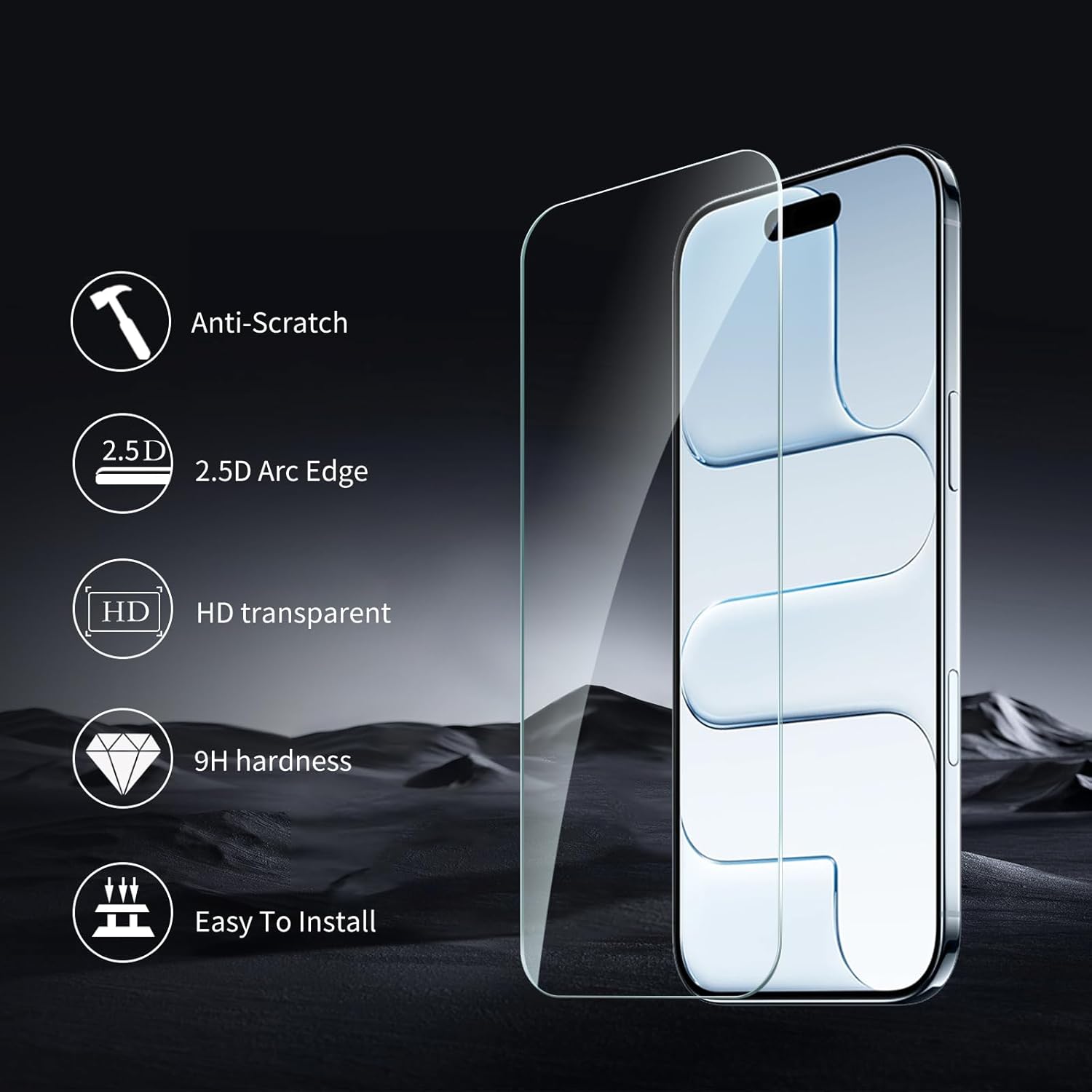 Apple iPhone 17 Air Clear Tempered Glass Screen Guard Camera Lens Protector