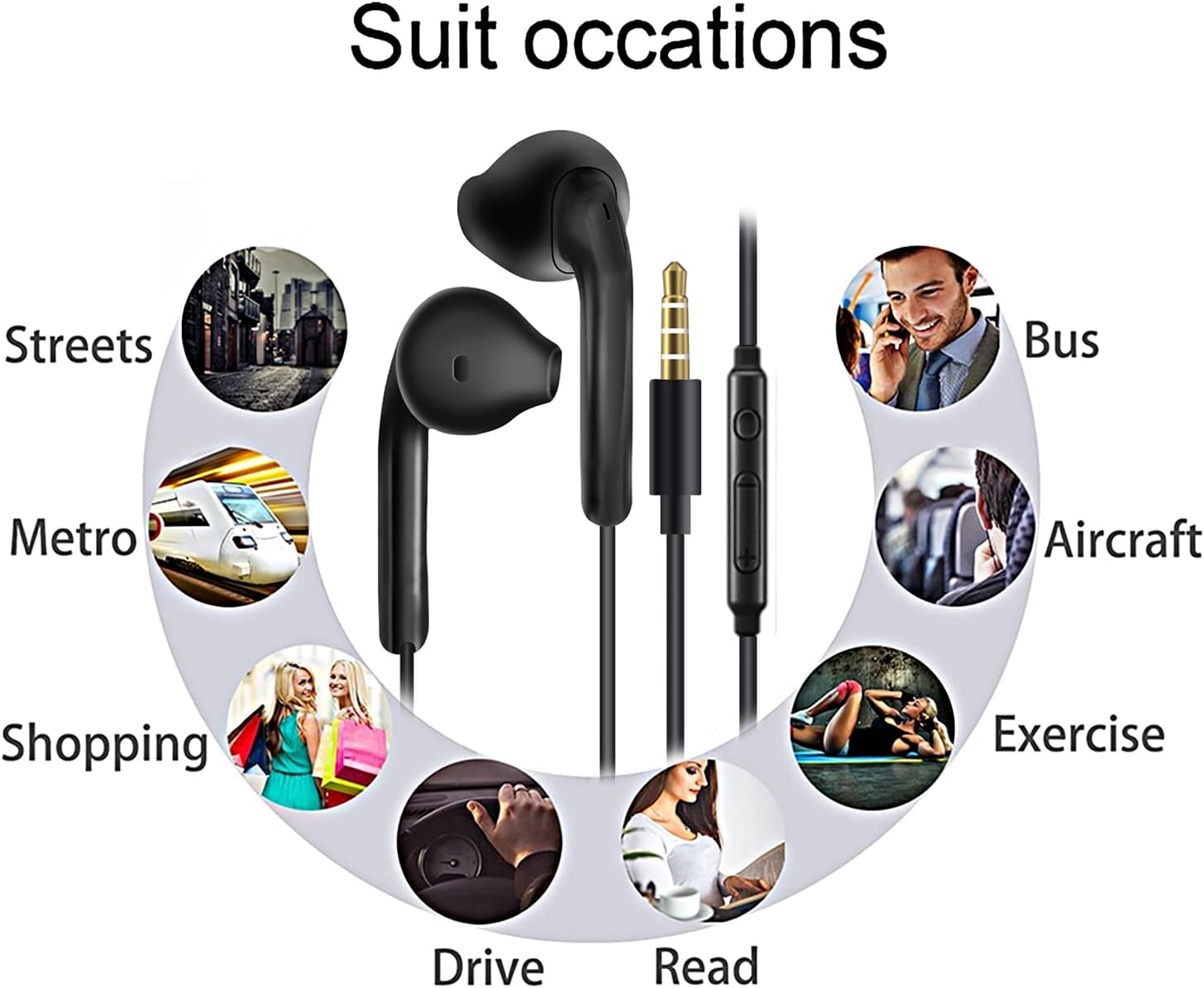 Samsung Galaxy Tab A11+ Plus Earphones Headphones In-Ear Built In with Mic Remote 3.5mm Jack