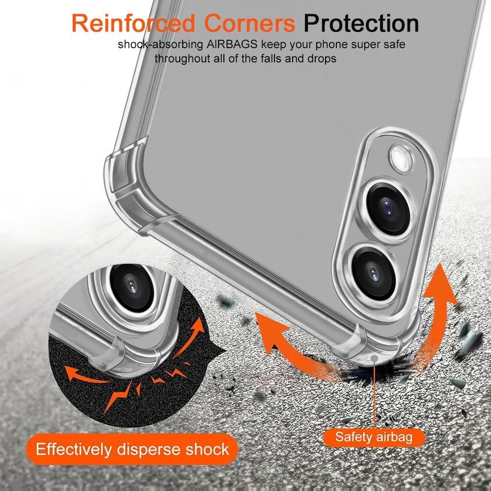 Samsung Galaxy S25 Edge Case Clear Gel Reinforced Corners Cover