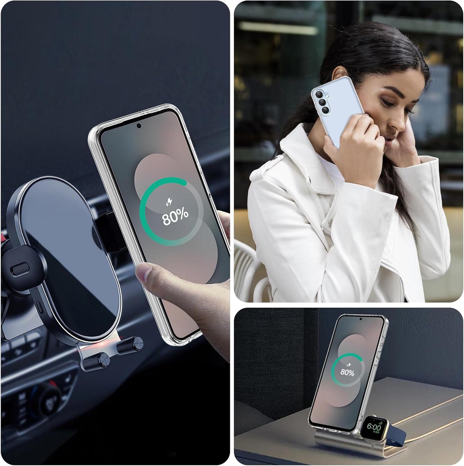 Samsung Galaxy S25 FE Clear Gel Case Cover With Glass Screen Protector