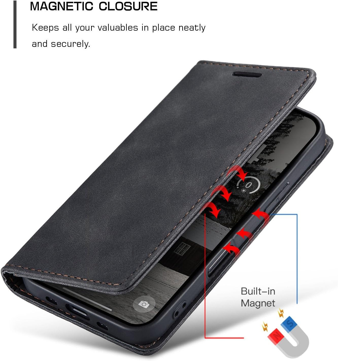 Apple iPhone 17 Air Flip Book Case Premium Leather Wallet Stand Phone Cover