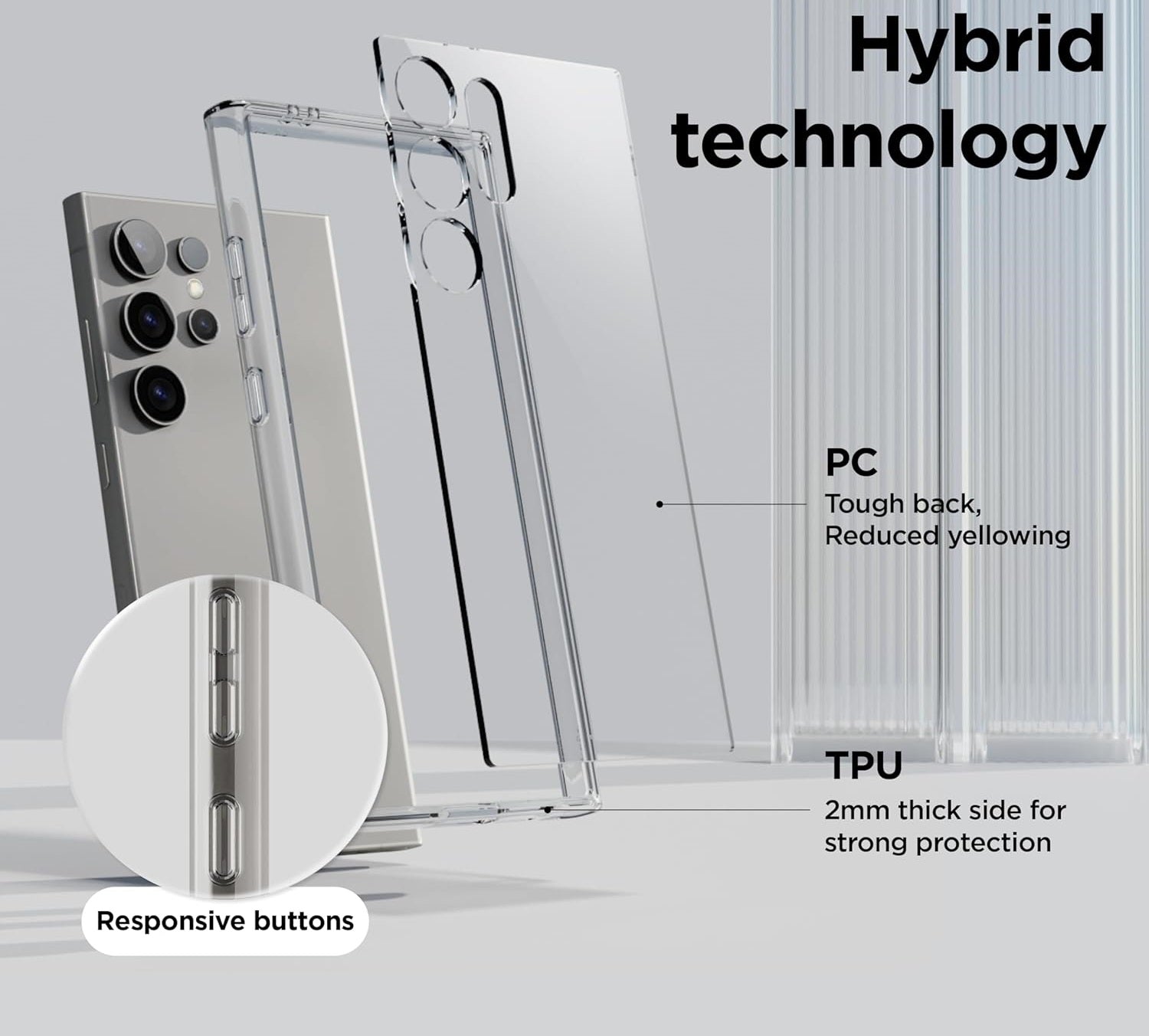 Samsung Galaxy S24 Ultra Case Clear Gel TPU Ultra Slim Soft Transparent Silicone Cover