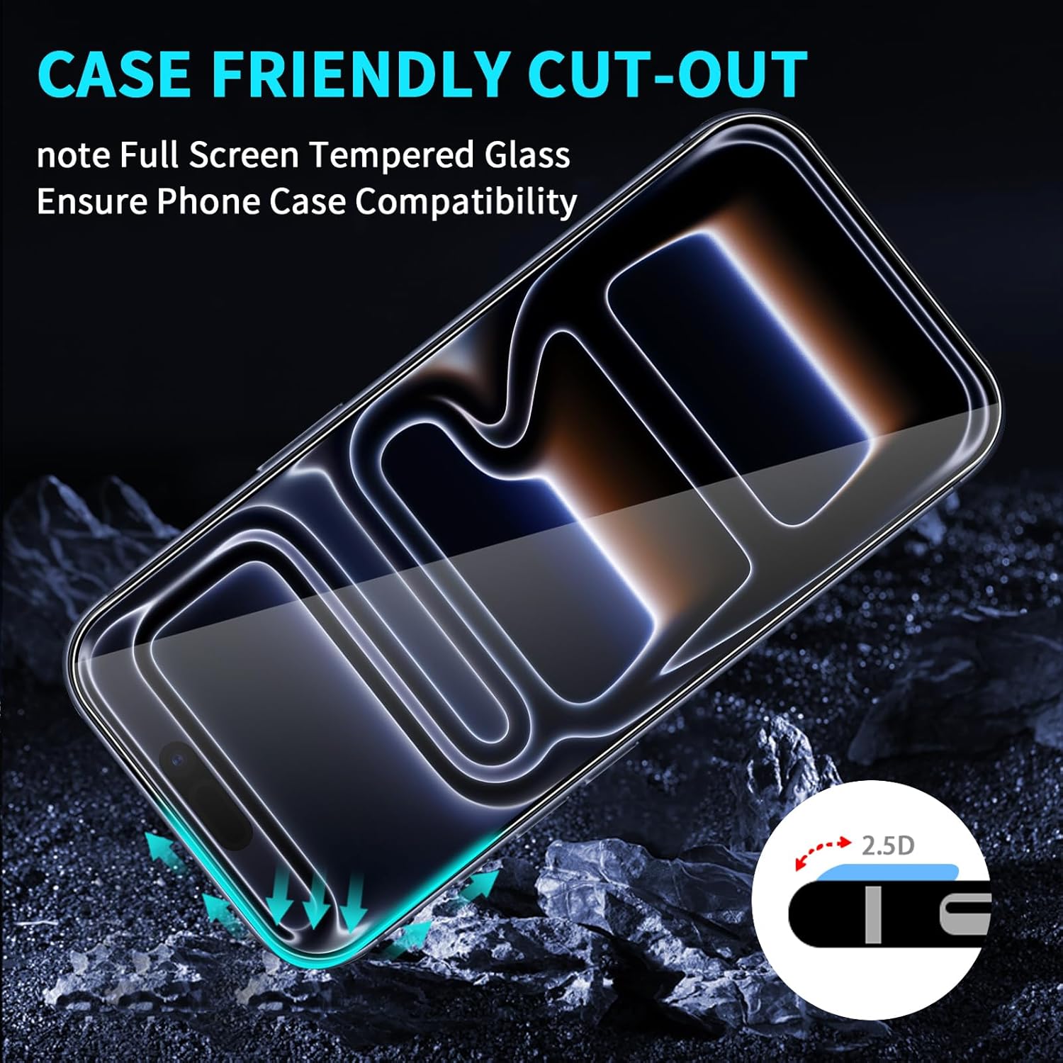 Apple iPhone 17 Pro Clear Tempered Glass Screen Guard Camera Lens Protector
