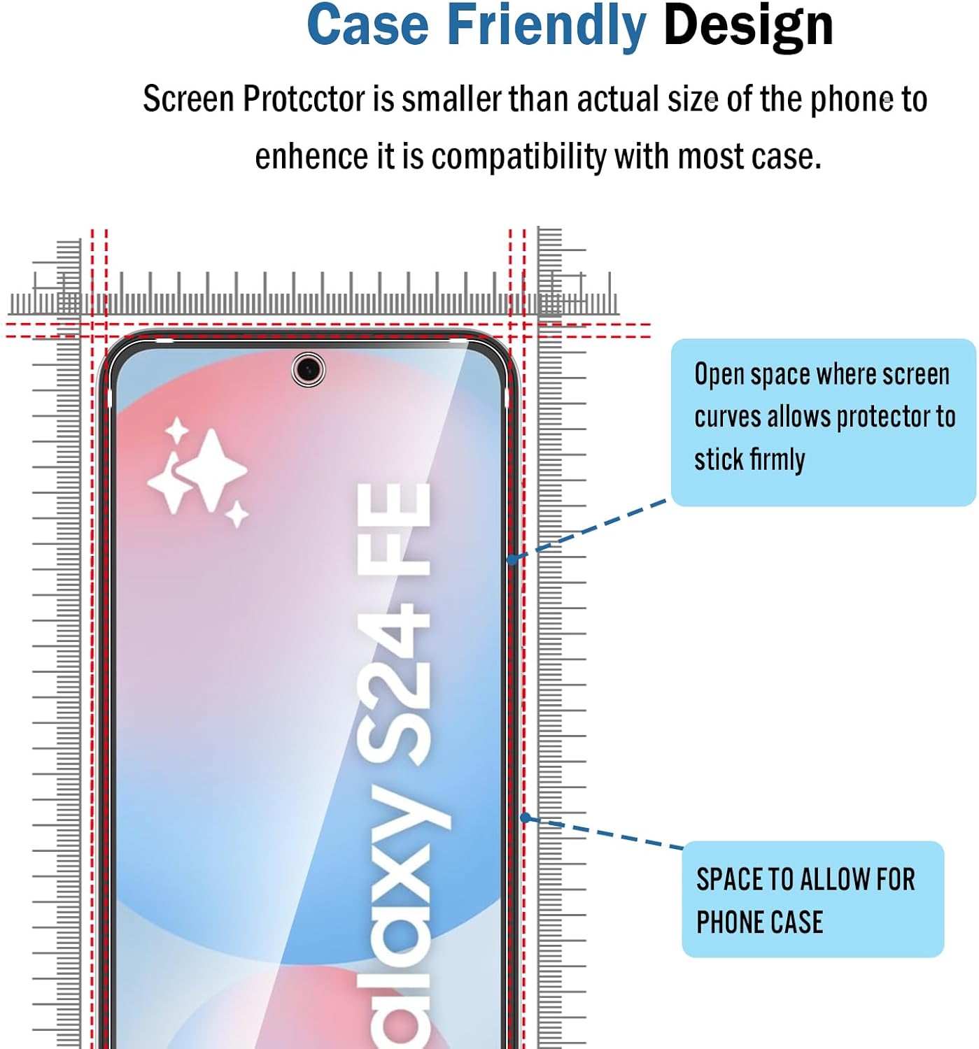 Samsung Galaxy S24 FE Clear Tempered Glass Screen Guard Camera Lens Protector