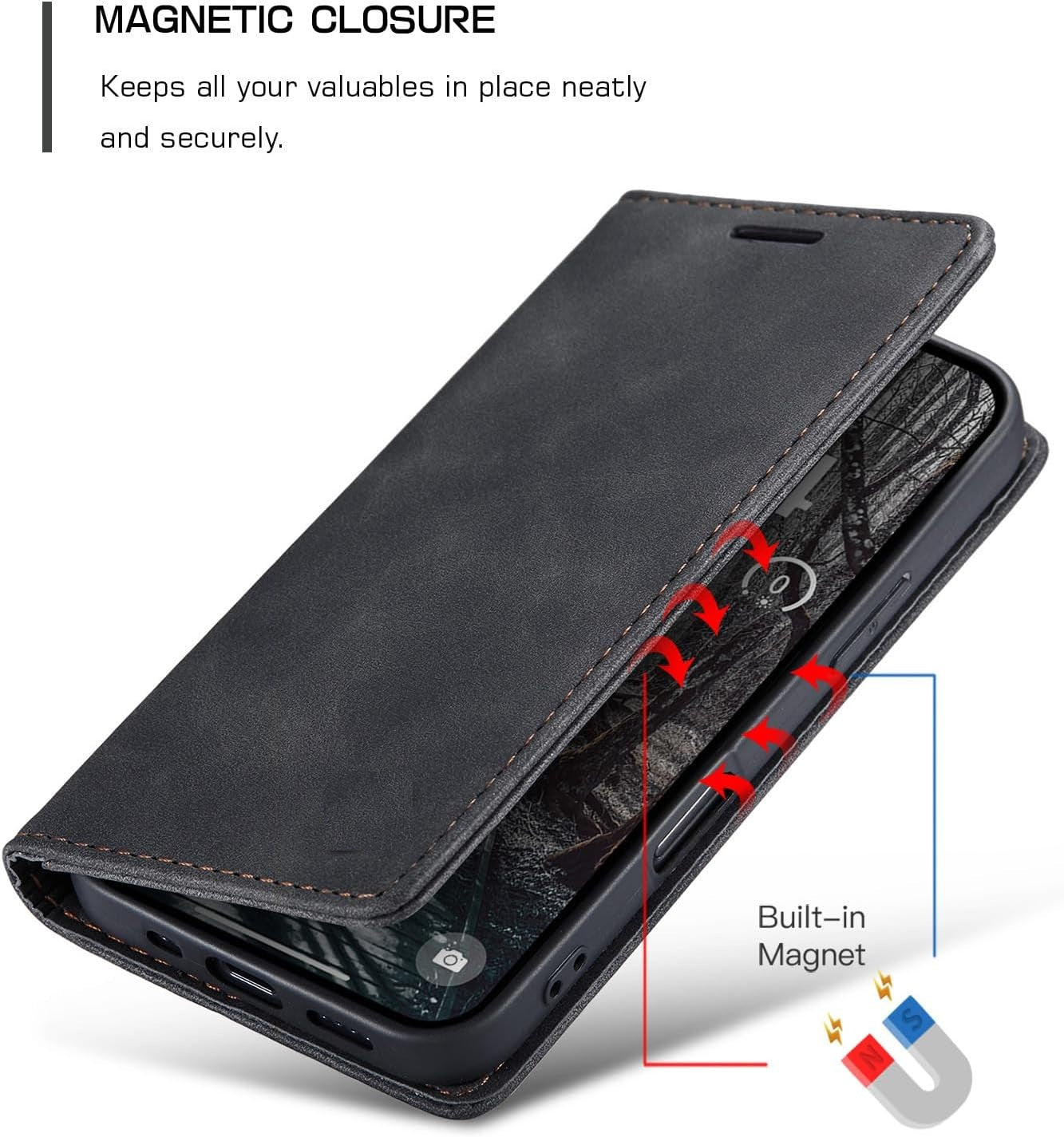 Apple iPhone 17 Pro Flip Book Case Premium Leather Wallet Stand Phone Cover