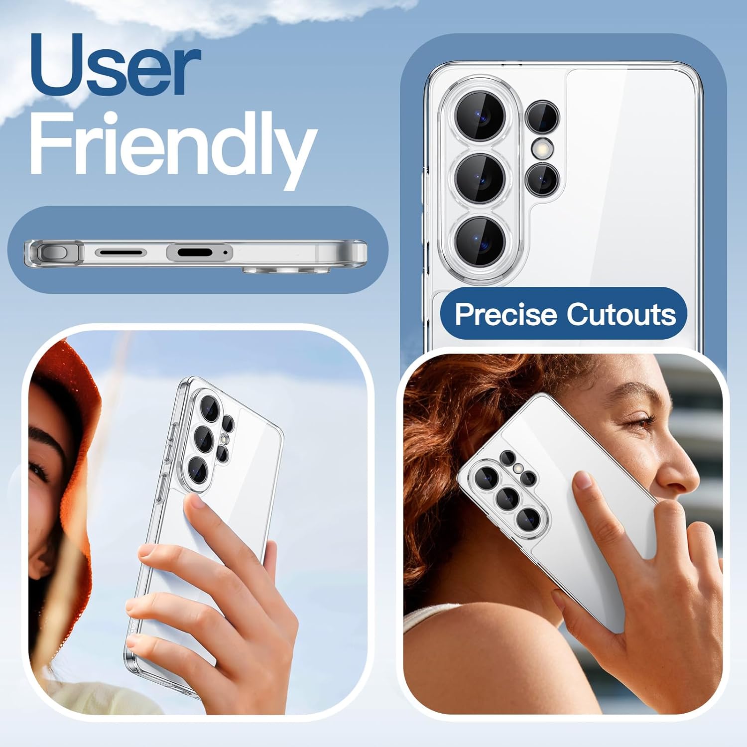 Samsung Galaxy S26 Ultra Clear Gel Case Cover With Glass Screen Protector