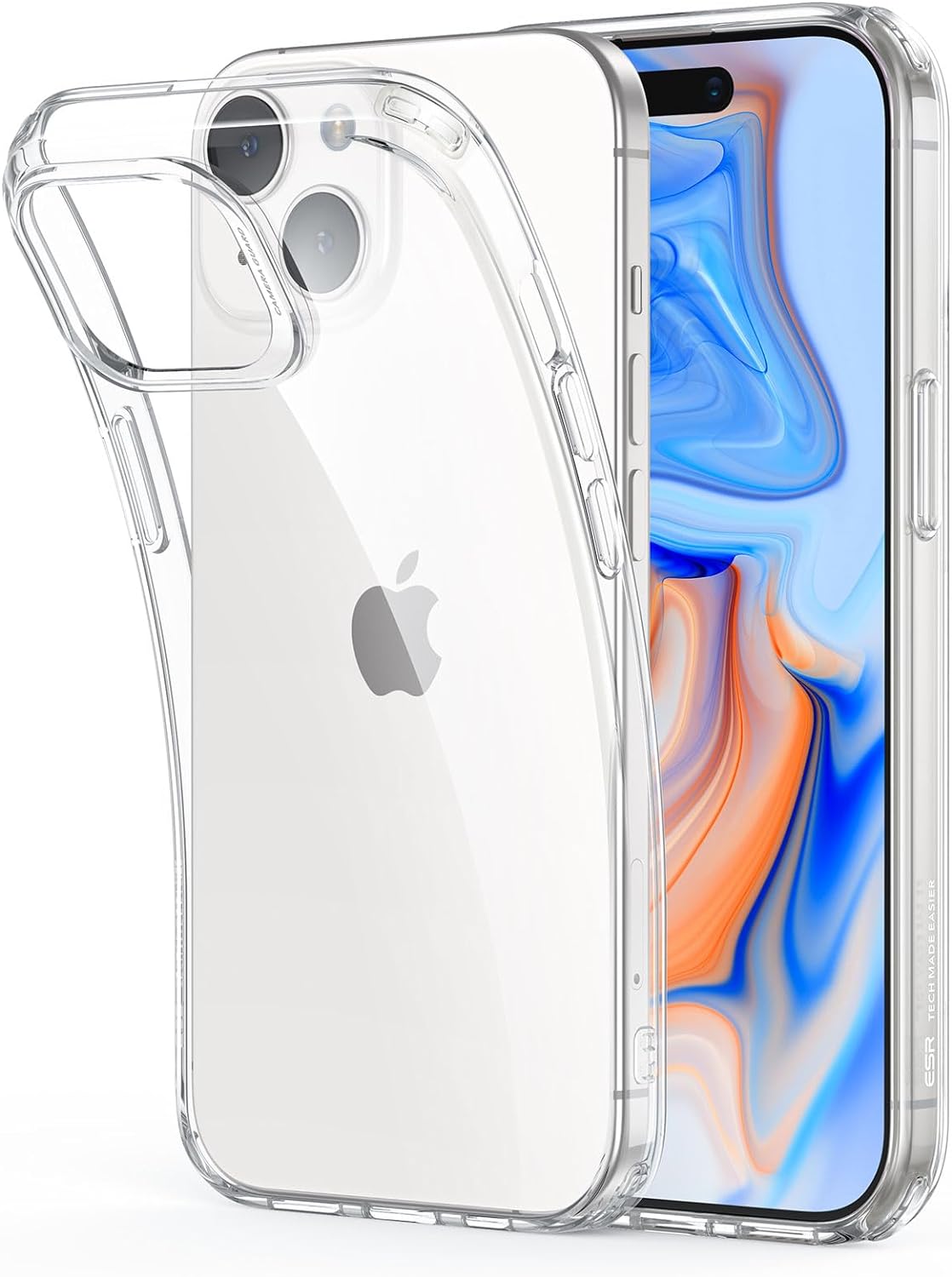 Apple iPhone 15 (6.1) Gel Case Clear Ultra Slim Silicone