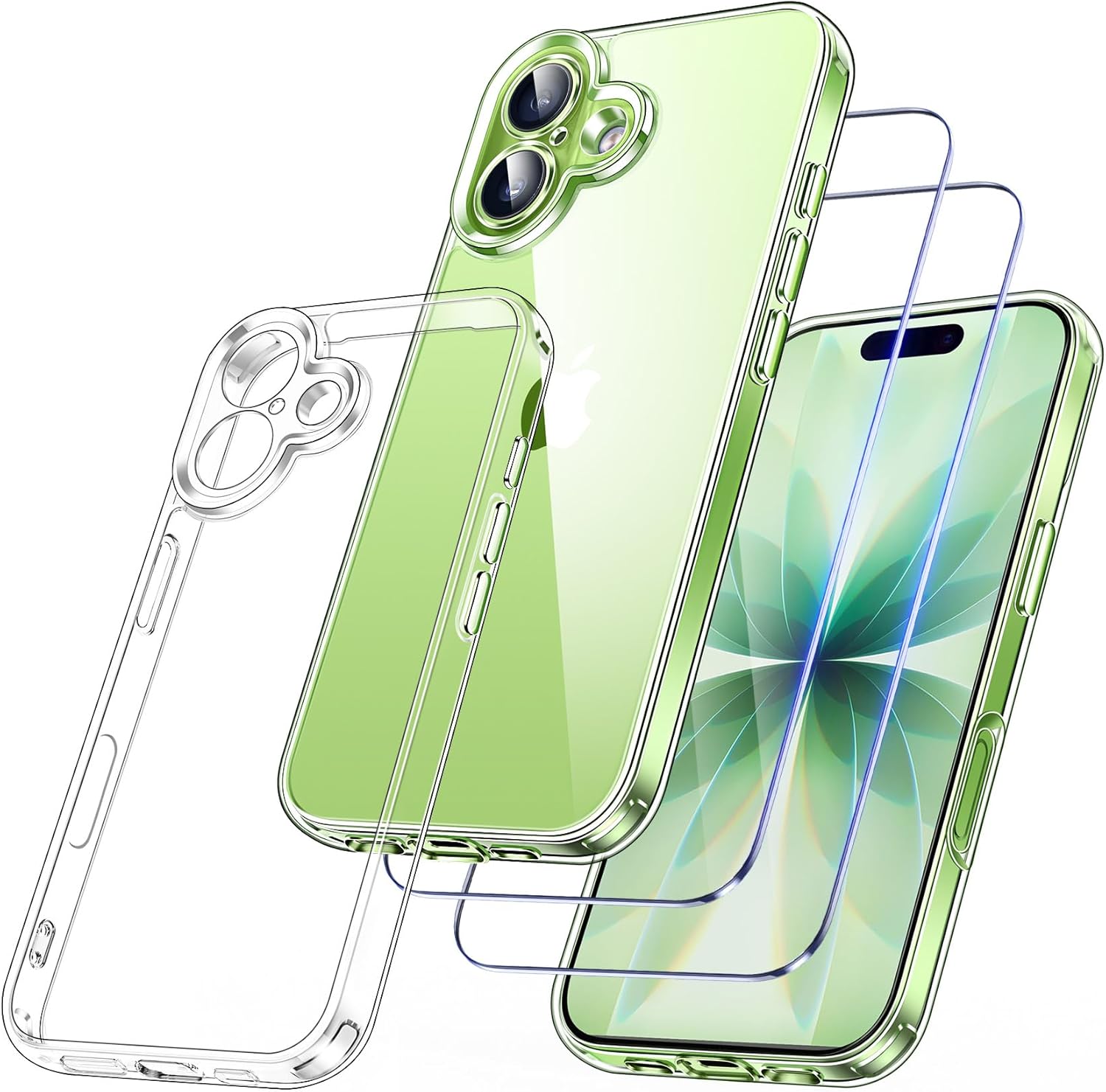 Apple iPhone 17 Clear Gel Case Cover With Glass Screen Protector